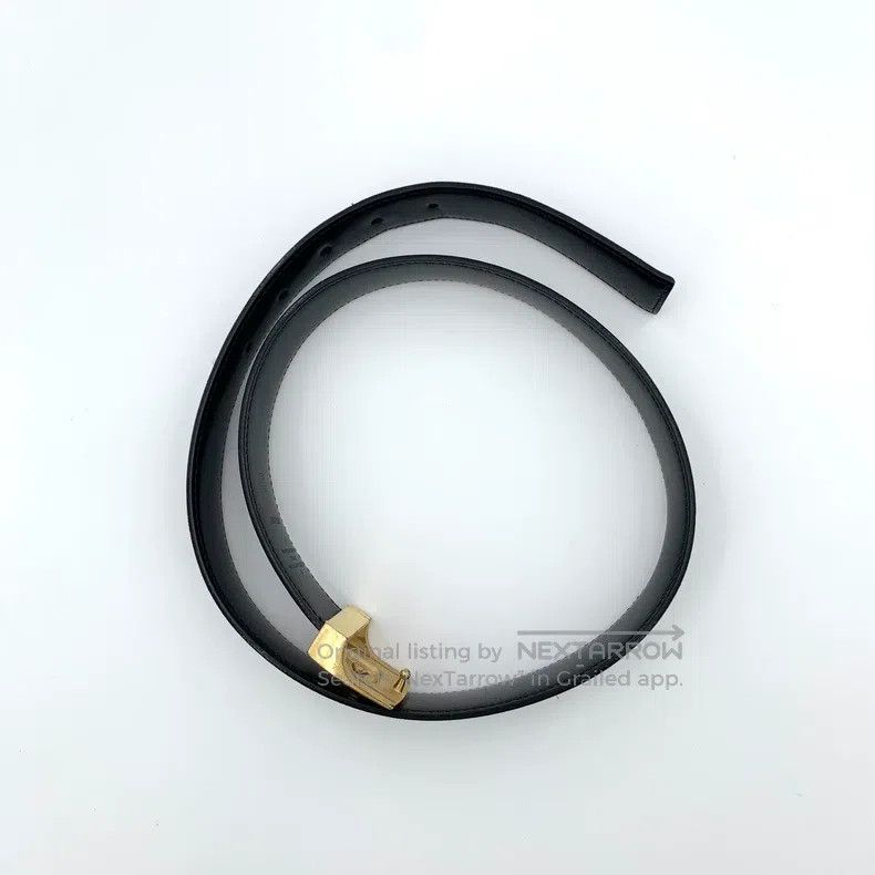 Gucci Gucci Brown logo jacquard full print smooth buckle belt Size ONE SIZE - 3 Thumbnail