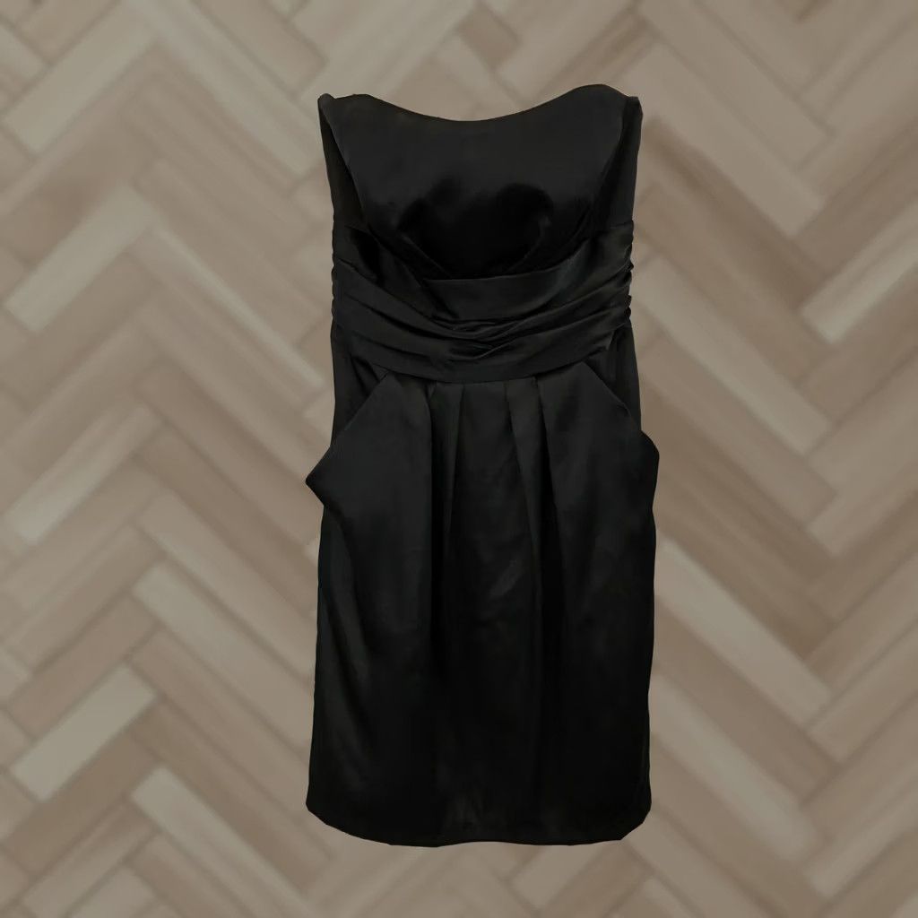david's bridal black satin bridesmaid dresses Vintage Formal Dress Wedding Sz 2 Style 83707L1 WAIST:34 effortless luxury Faherty Brand Men's Movement Evening dress