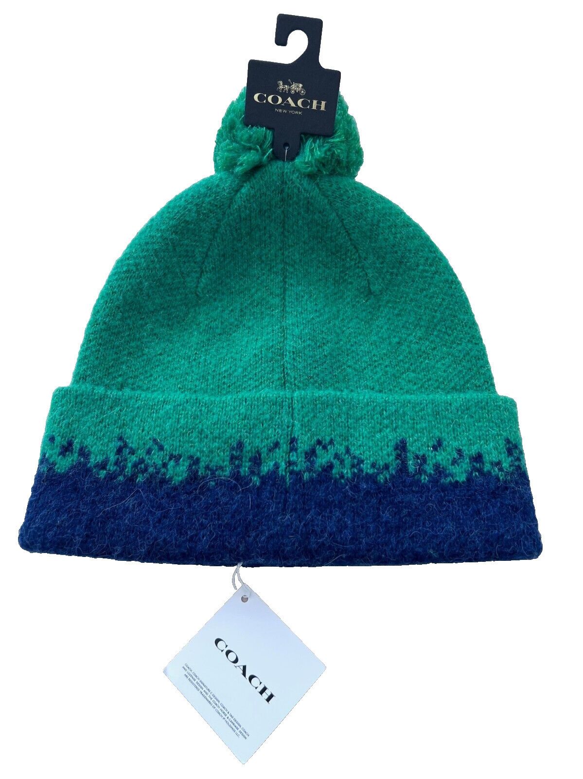 Coach Coach Ombre Pom Knit Beanie Hat Pine Size ONE SIZE - 2 Thumbnail