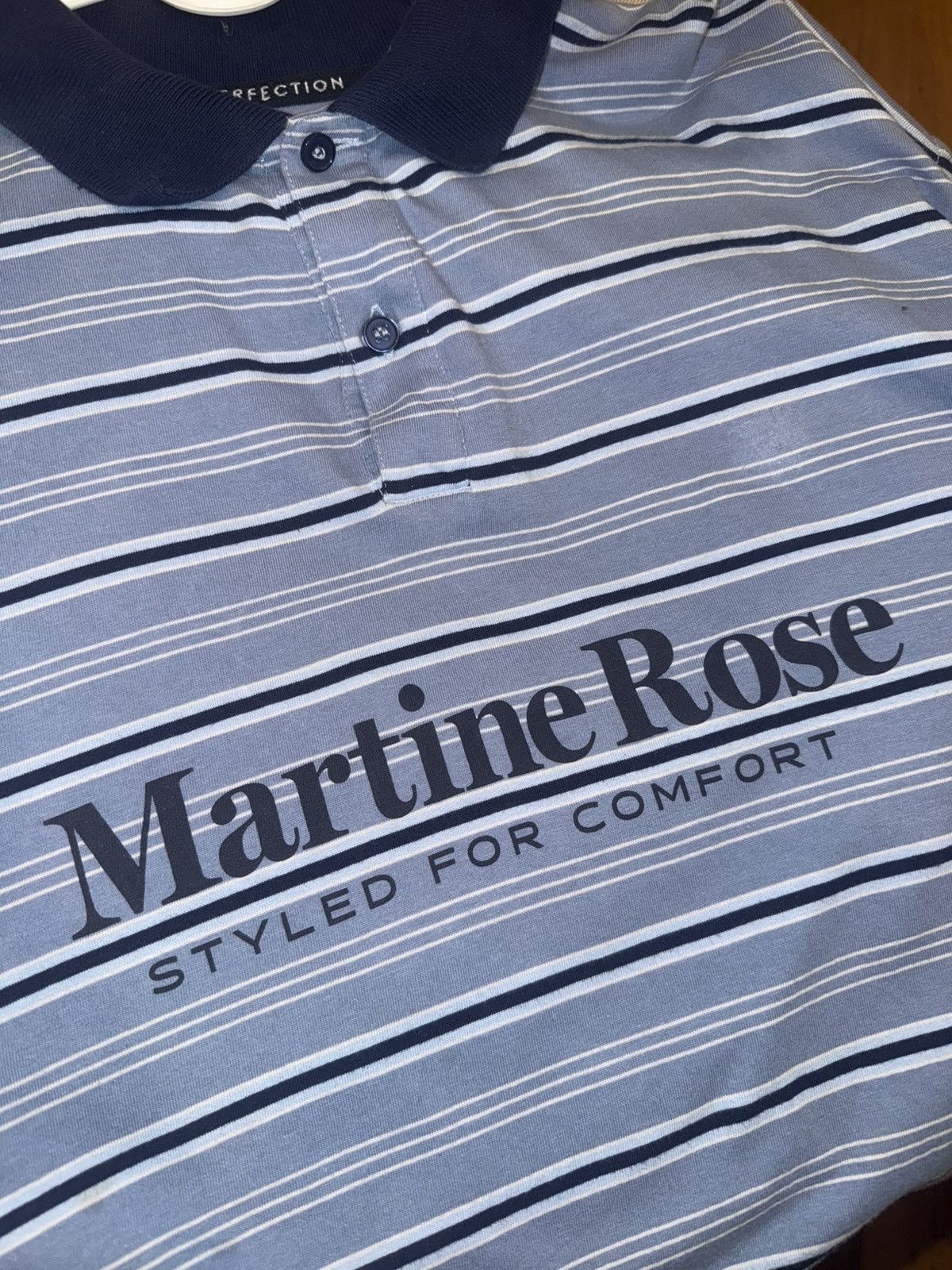 Martine Rose Martine Rose “Styled For Comfort” Striped Long Sleeve Polo Size US L / EU 52-54 / 3 - 5 Thumbnail