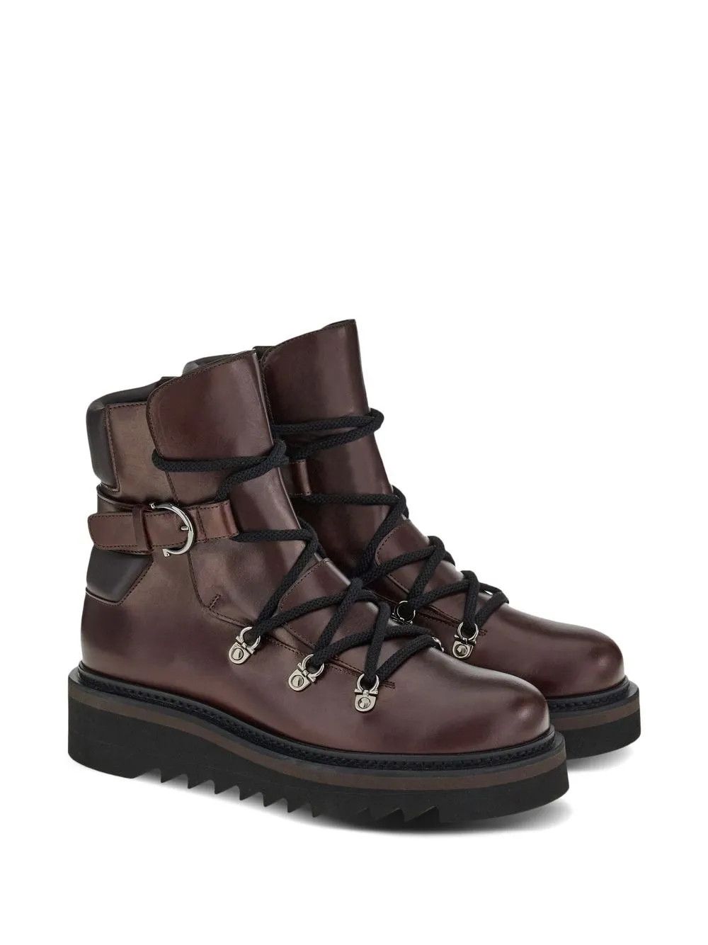 Salvatore Ferragamo o1y0326 Ankle Boots in Dark Brown Size US 8.5 / IT 38.5 - 2 Thumbnail