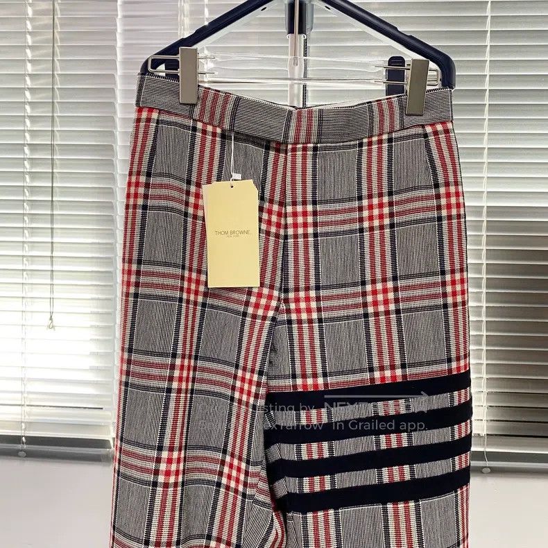 Thom Browne Thom Browne size 1 Casual Pants with Red and Blue Plaid Size US 30 / EU 46 - 3 Thumbnail