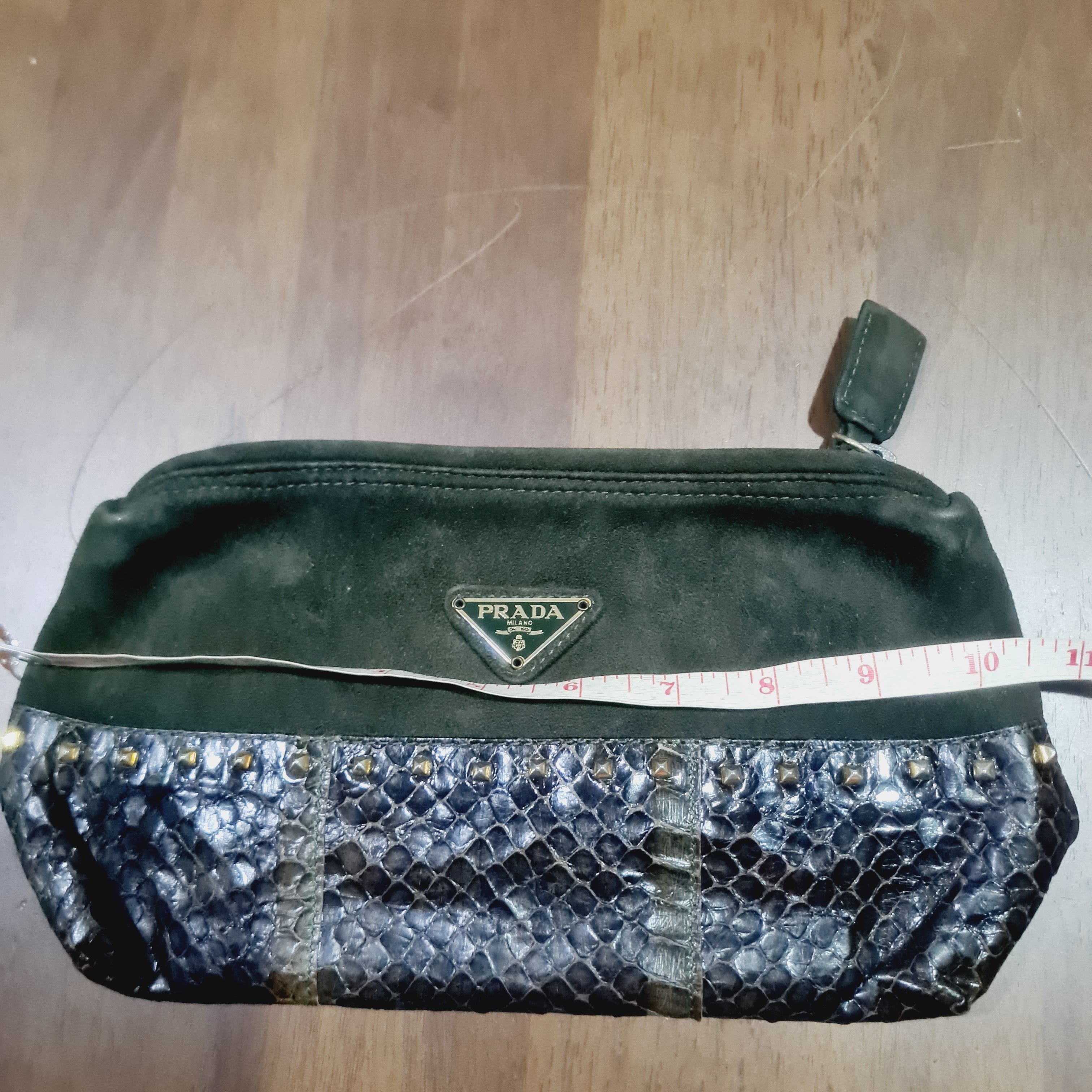Prada Vintage prada snakeskin clutch Size ONE SIZE - 7 Thumbnail