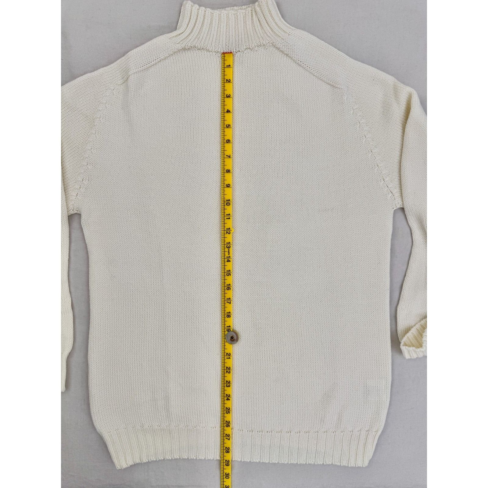 De Bonne Facture De Bonne Facture Countryside Mock Neck Sweater Ivory Size XL Size XL / US 12-14 / IT 48-50 - 4 Thumbnail