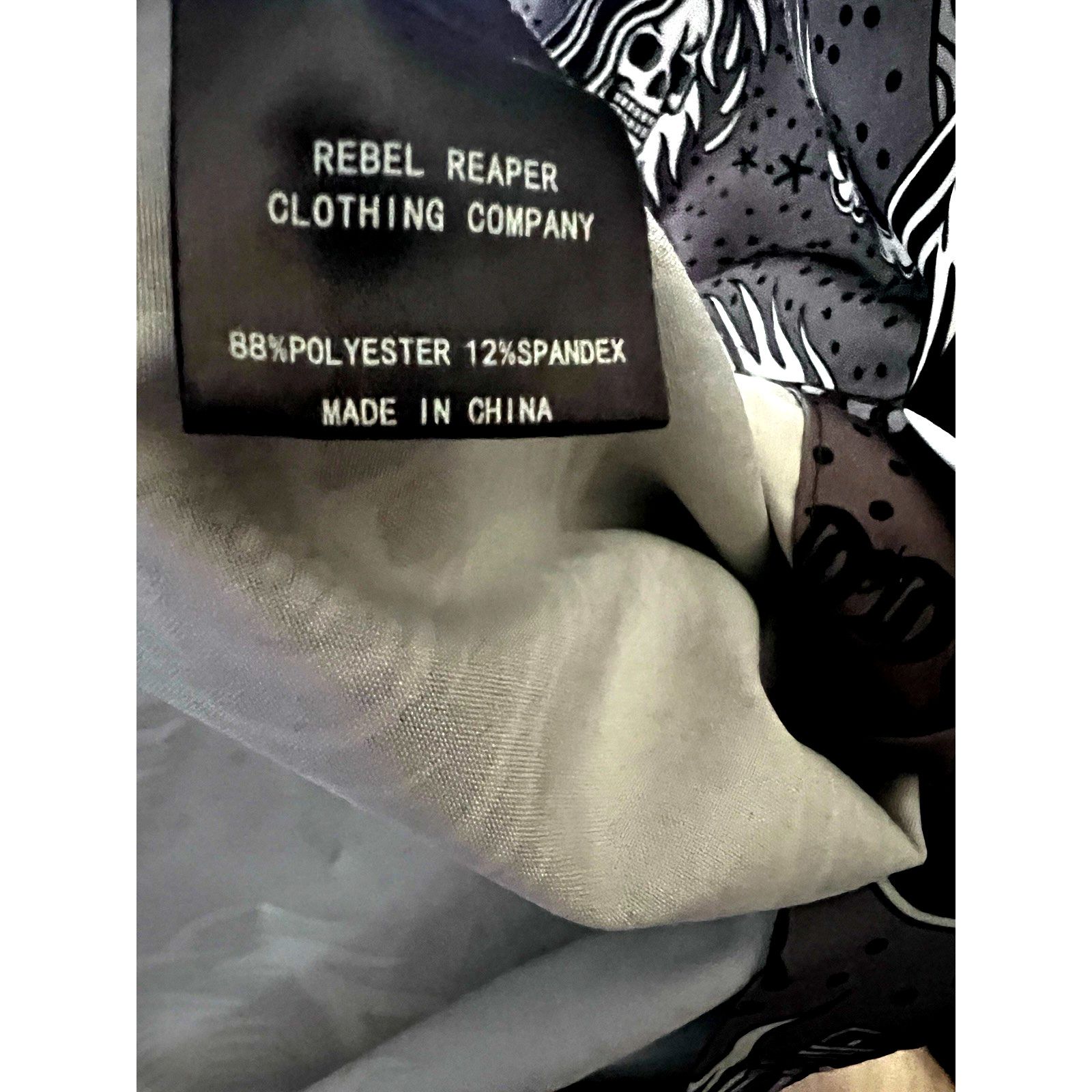 Other Rebel Reaper All Over Graphic Gothic Gray Button Up Shirt M Size US M / EU 48-50 / 2 - 10 Thumbnail