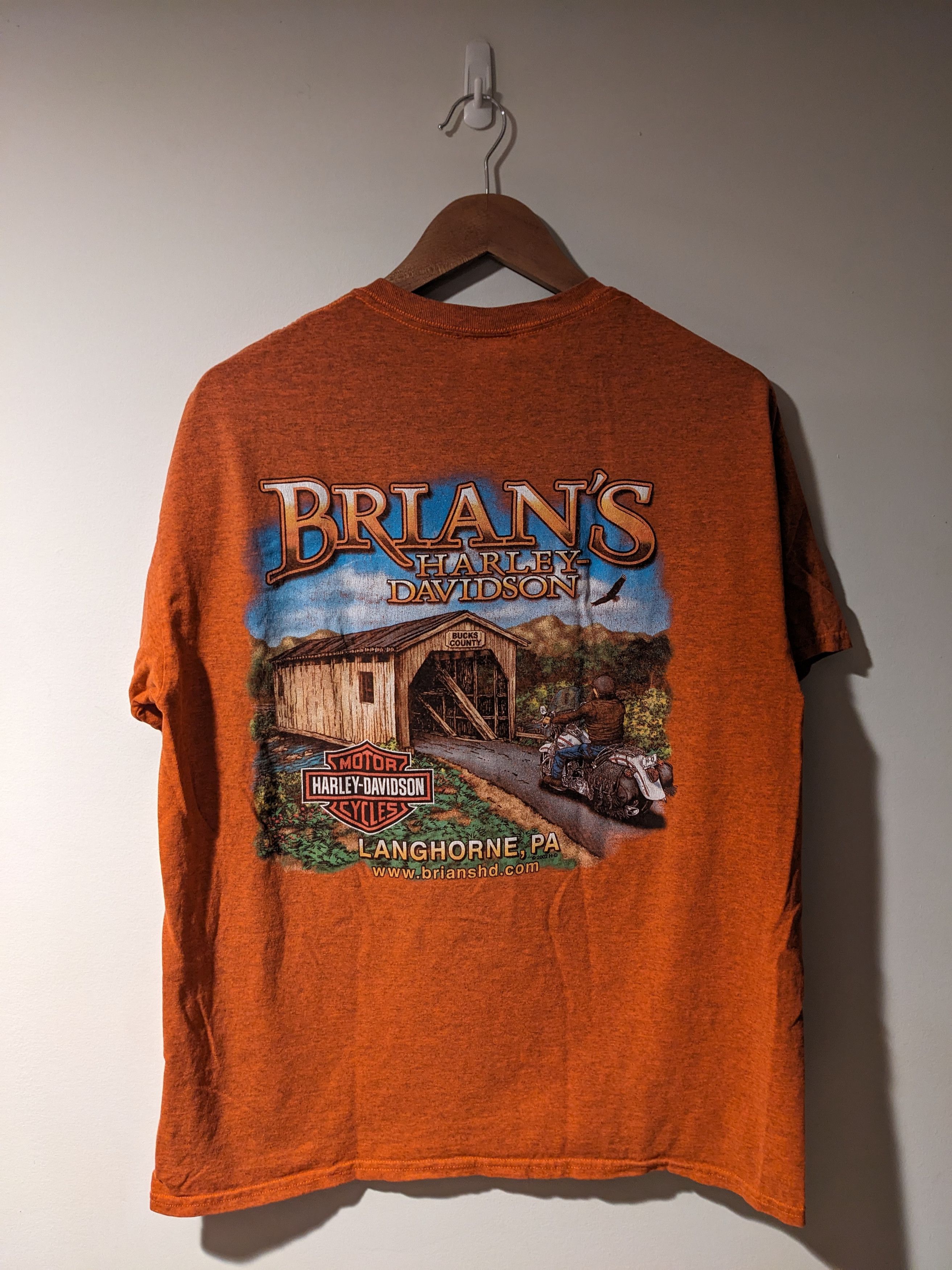 Harley Davidson × Vintage Vintage 2013 Harley Davidson Langhorne Pennsylvania T-Shirt Size US L / EU 52-54 / 3 - 1 Thumbnail