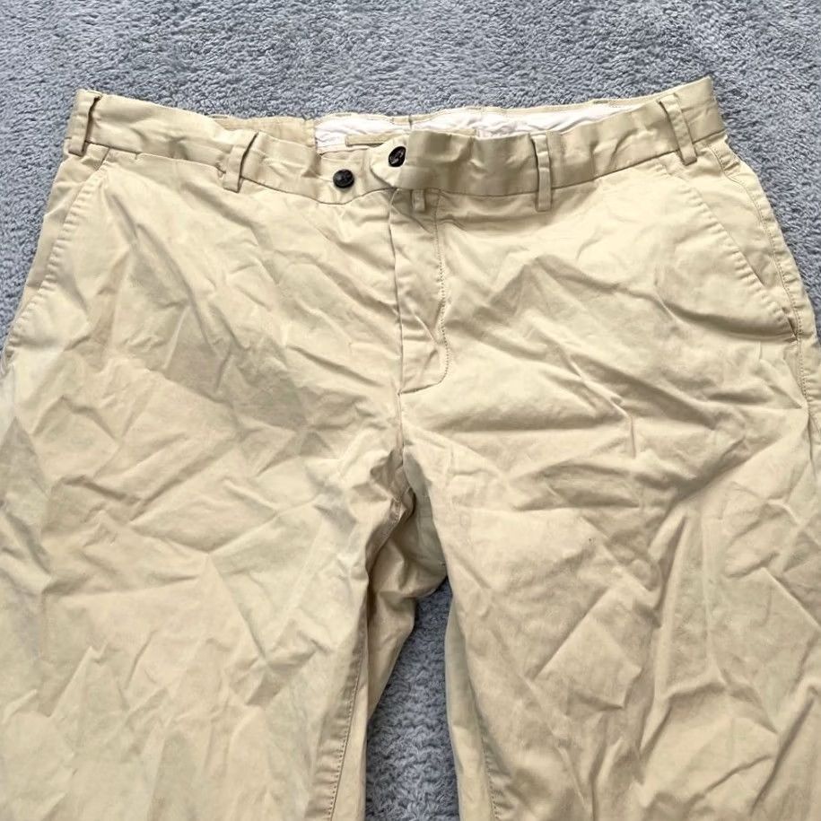 Suitsupply Suitsupply Suit Pants Mens 36x26 Beige Cotton Slacks Dress Formal Chino Classic Front Flat Front Straight 2 Piece Classic Mens Size 36R - 2 Thumbnail