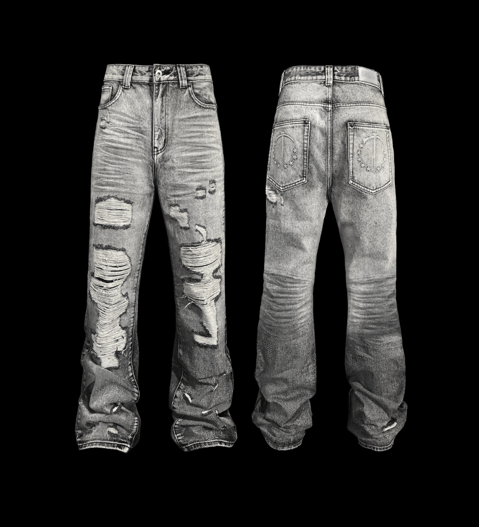 Other Y2K White Washed Distressed Wide Leg jeans Size US 34 / EU 50 - 1 Thumbnail