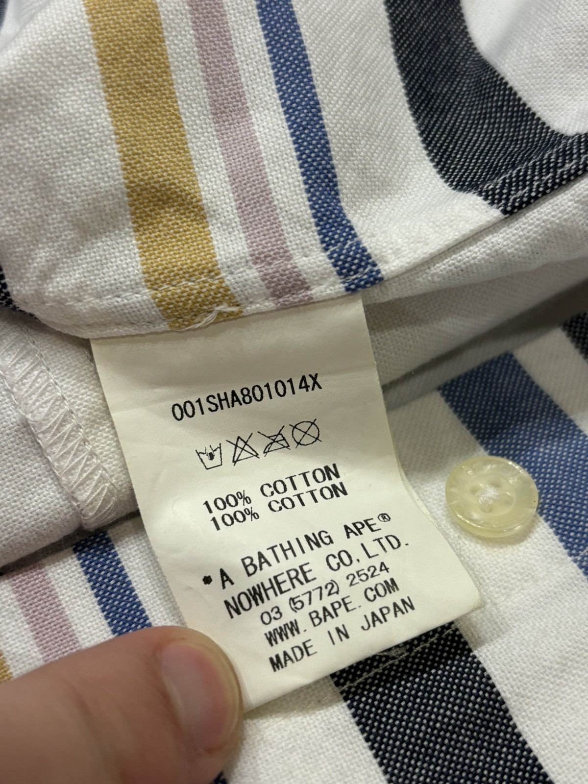 Bape Bape Striped LS Polo Size US XL / EU 56 / 4 - 6 Thumbnail