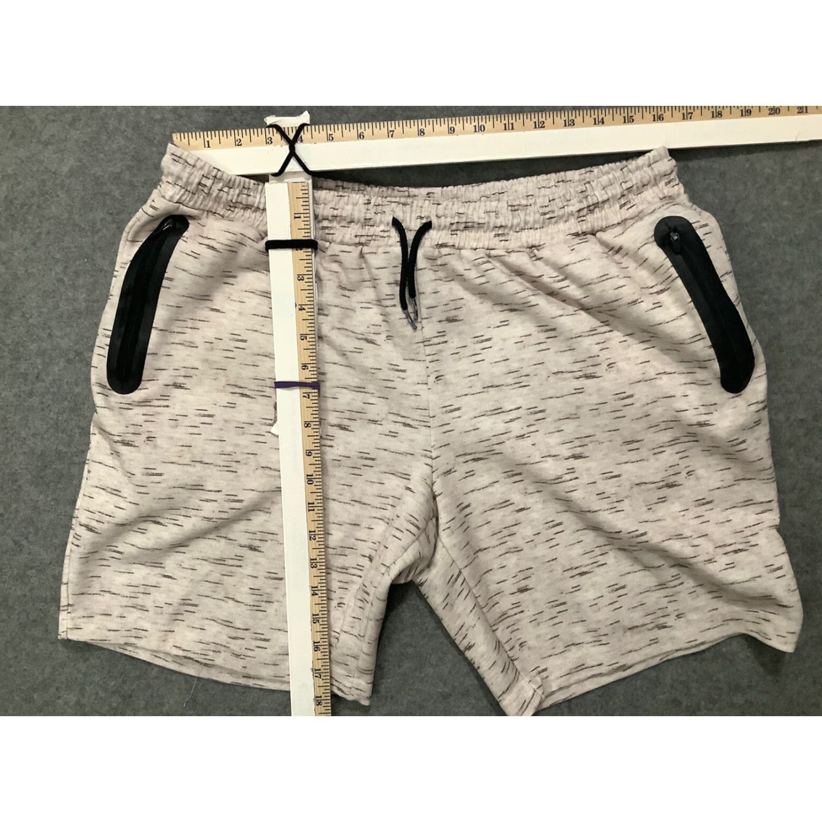 Umbro Umbro Mens Sweat Shorts Large Pink Elastic Waist Drawstring Zip Pockets Waist 32 Size US 33 - 6 Thumbnail