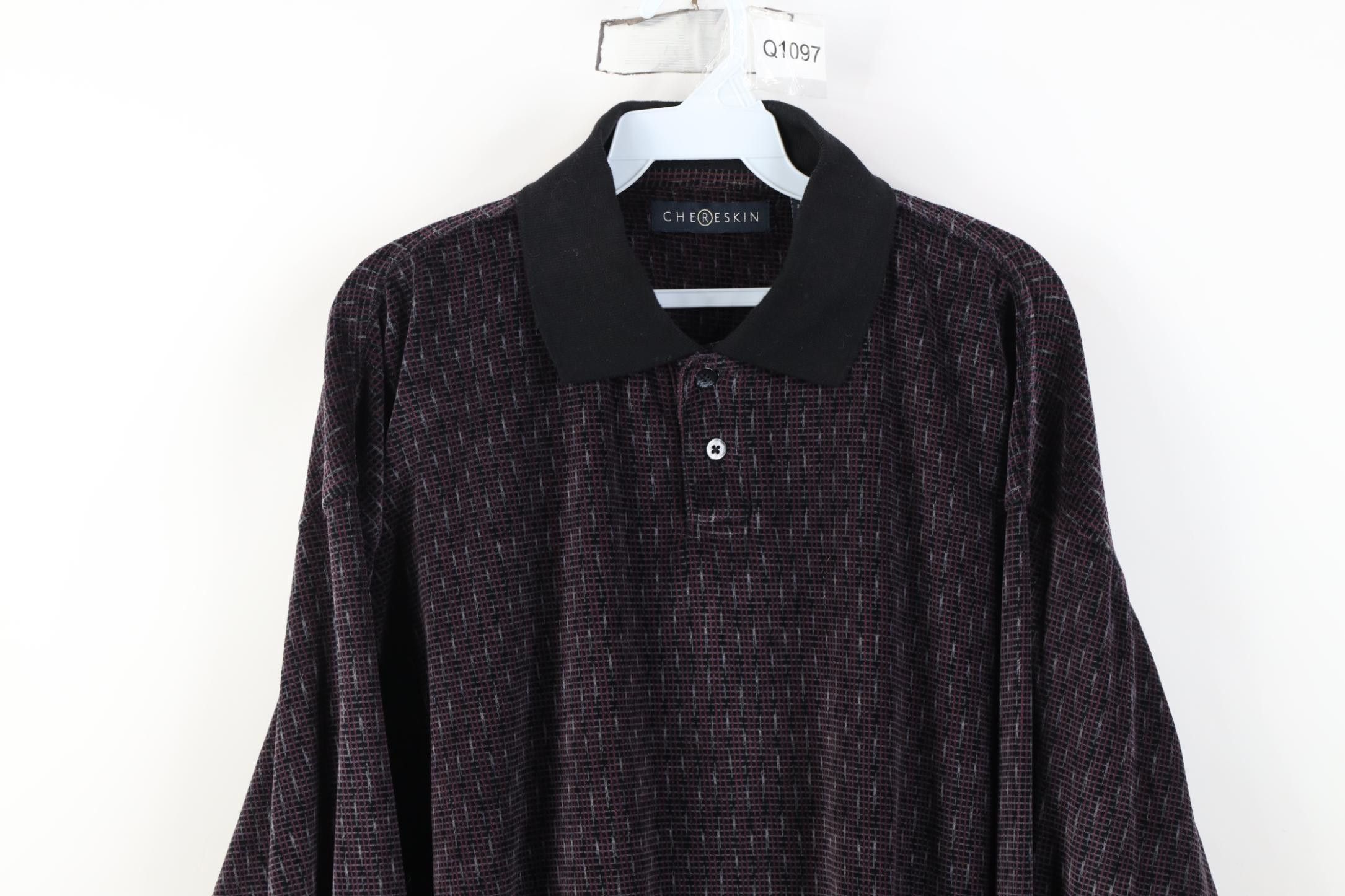 Vintage Vintage 90s Streetwear Velour Long Sleeve Rugby Polo Shirt Size US XL / EU 56 / 4 - 2 Thumbnail