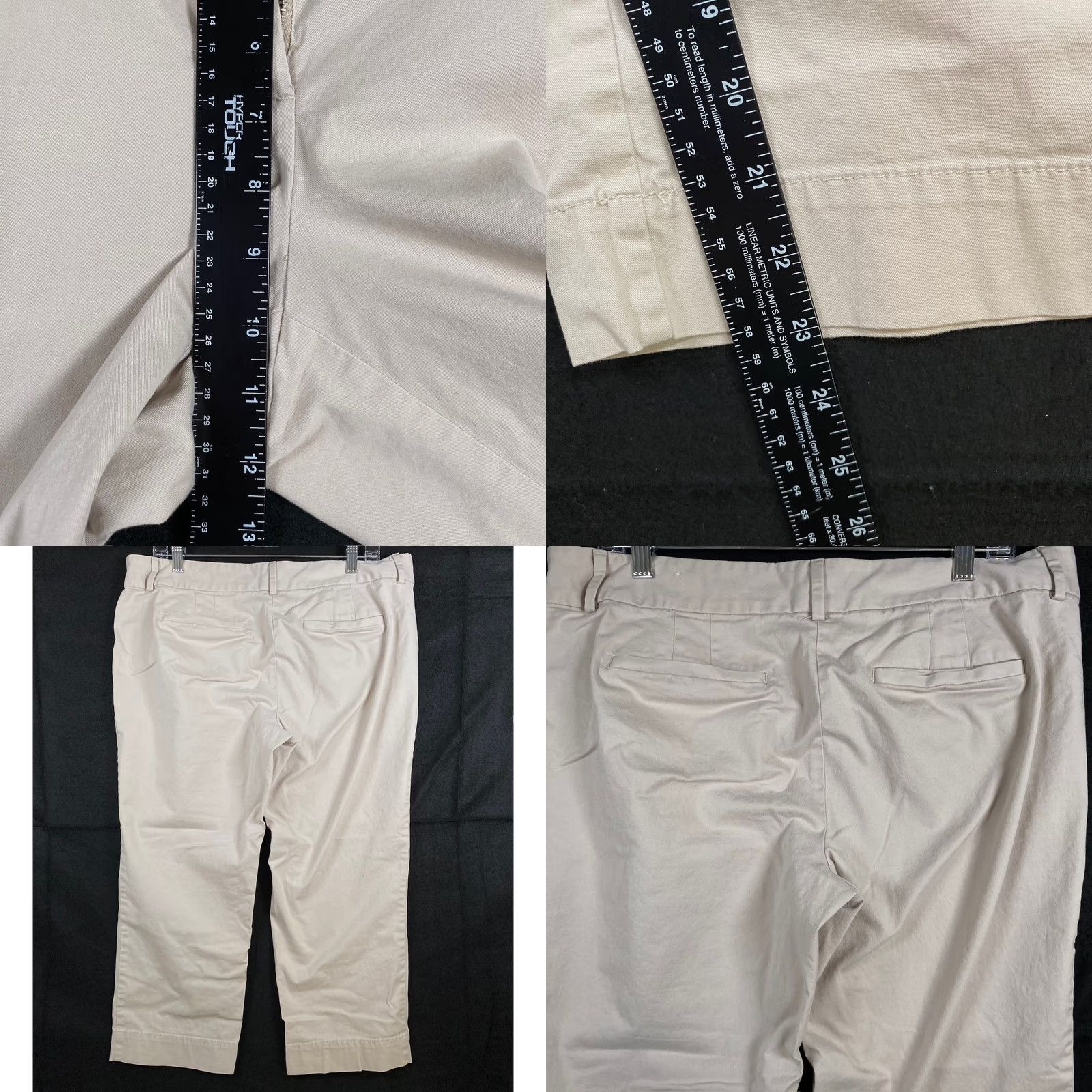 Ann Taylor Ann Taylor LOFT Womens Pants Tan Marisa Capri Cropped Workwear Stretch 12 Size 25" / US 0 / IT 36 - 8 Thumbnail