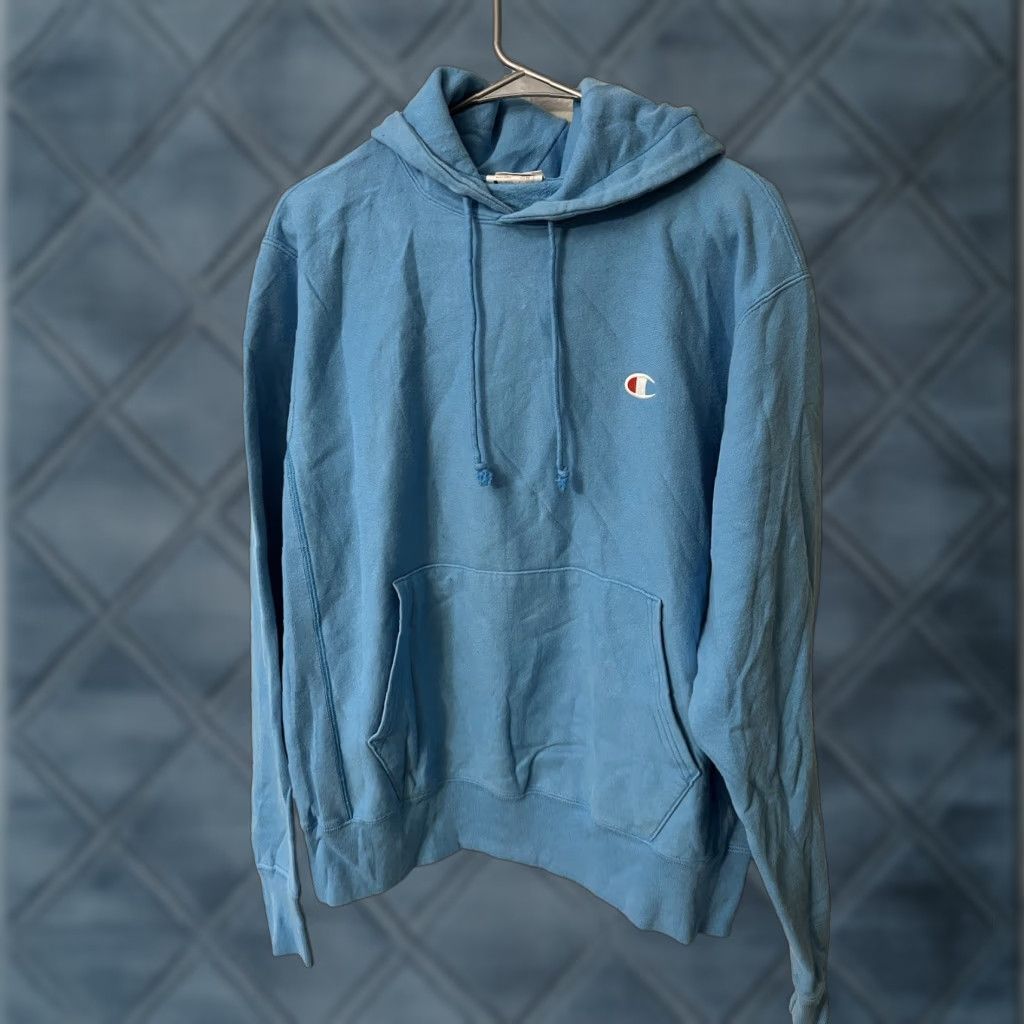 Champion Champion Hoodie Mens Size M Blue Logo Embroidered Hooded Sweatshirt Size US M / EU 48-50 / 2 - 1 Thumbnail
