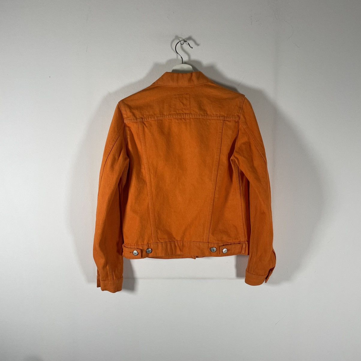 Helmut Lang Helmut Lang S/S 2000 safety orange denim jacket Size L / US 10 / IT 46 - 4 Thumbnail