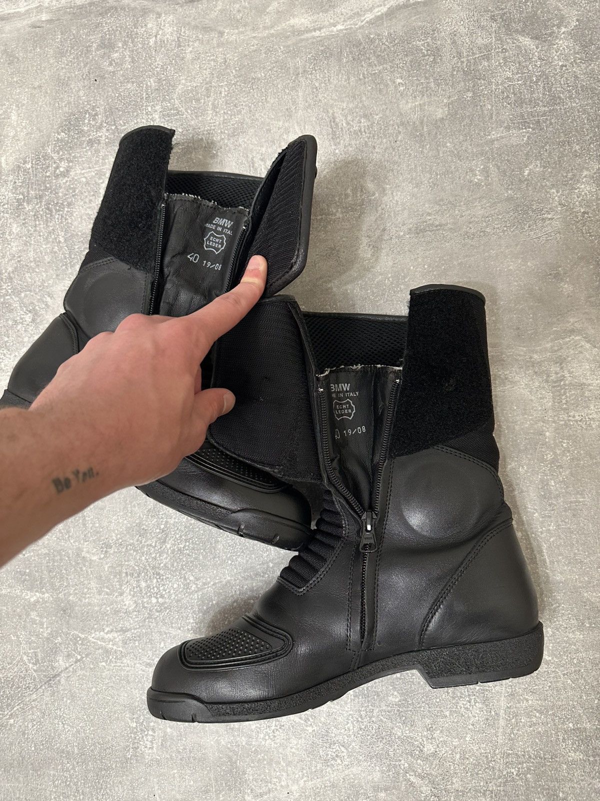 BMW Black Leather BMW Gore-Tex Moto Boots Size US 7.5 / EU 40-41 - 20 Thumbnail