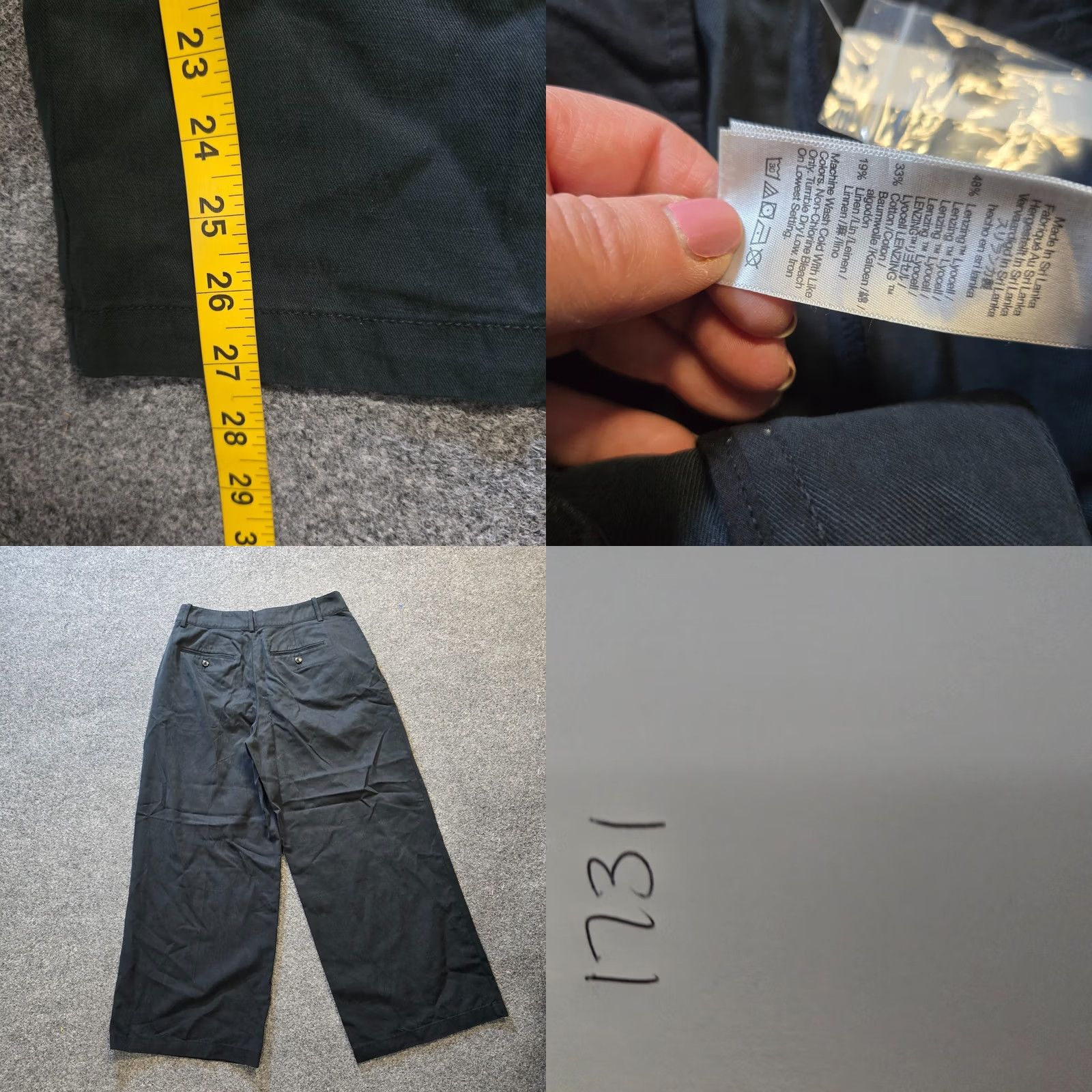 Madewell Madewell Pants Womens Size 6 Petite Black Harlow Wide Leg Drapey Twill Capsule Size 28" / US 6 / IT 42 - 8 Thumbnail