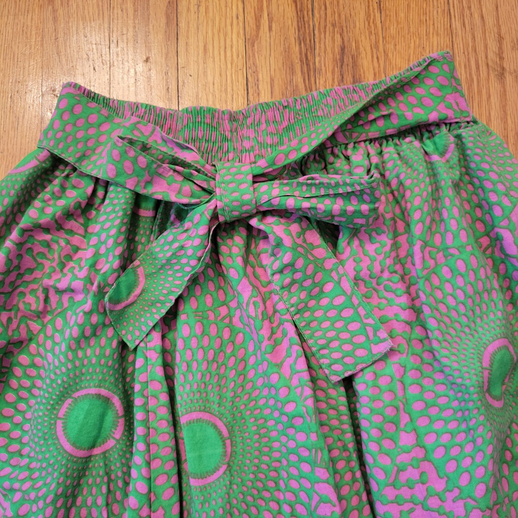 Other KaraChic Green Pink Psychedelic Skirt Pockets OS Full Circle Size 28" / US 6 / IT 42 - 6 Thumbnail