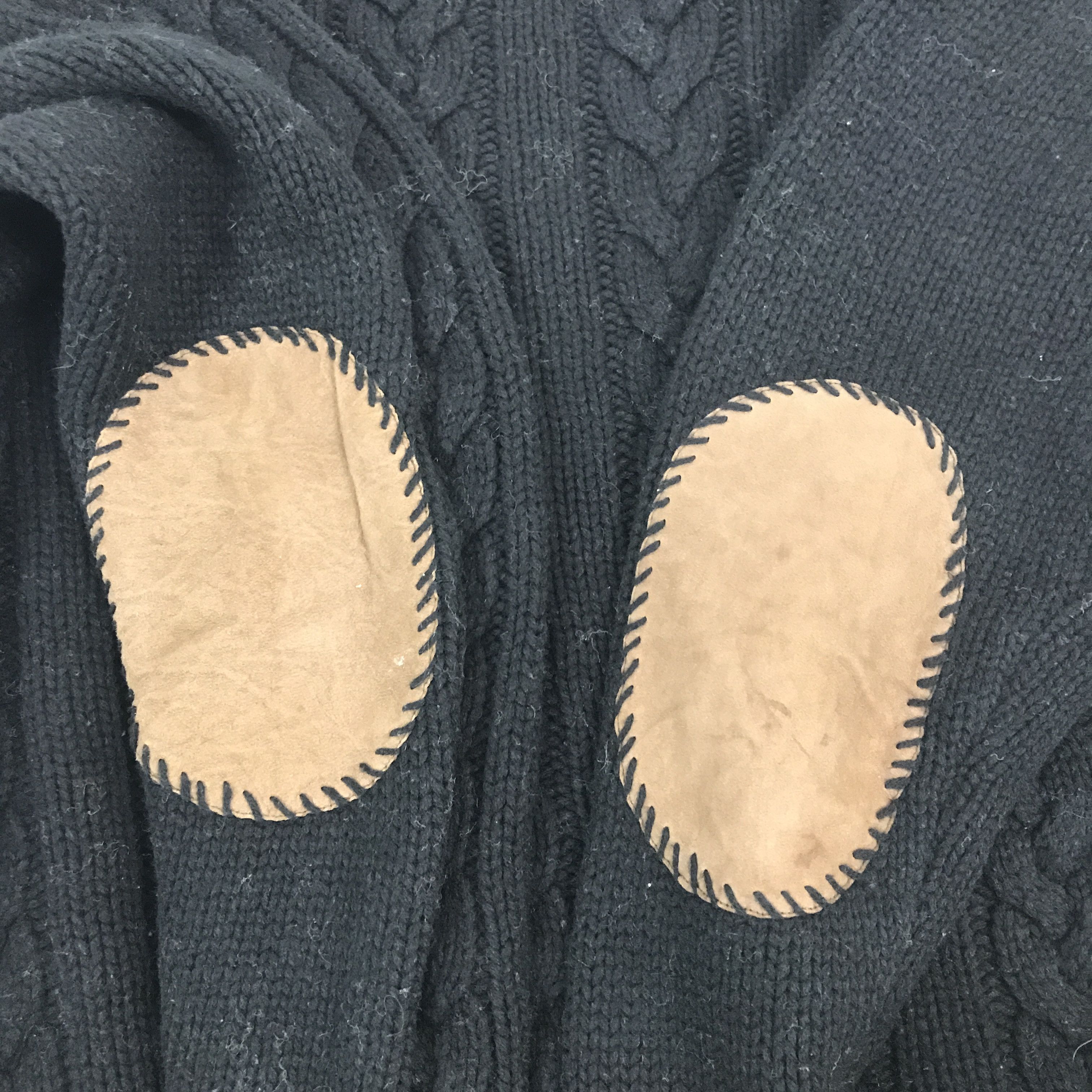 Polo Ralph Lauren × Vintage Vintage Polo Ralph Lauren Knitwear patchwork elbow Jacket Size US L / EU 52-54 / 3 - 10 Thumbnail