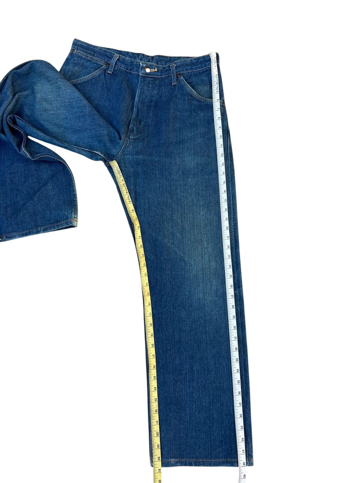 Wrangler Vintage 90s Wrangler Blue Bell Mud Denim Selvedge Jeans Size US 35 - 6 Thumbnail