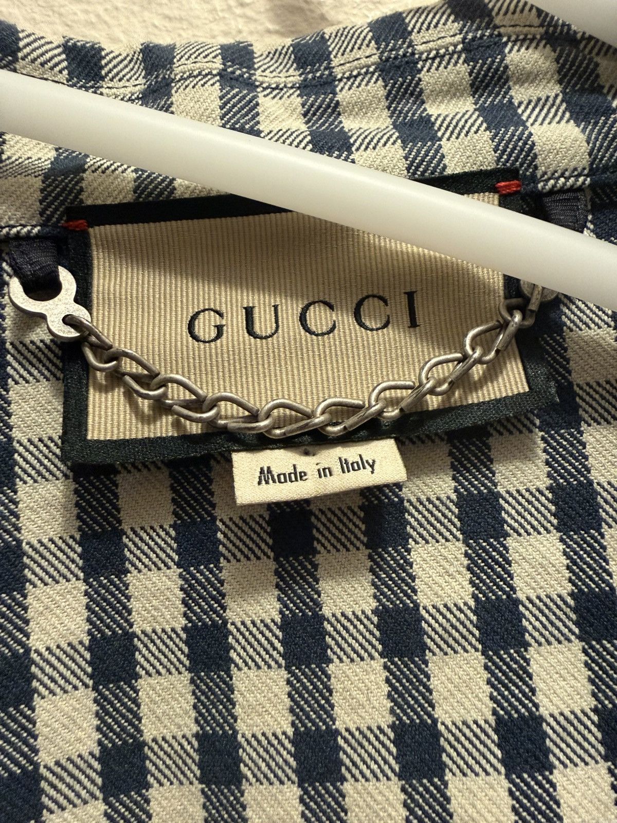 Gucci Gucci x Freya Hartas Patch Gingham Chore Jacket 🧶 Size US M / EU 48-50 / 2 - 5 Thumbnail