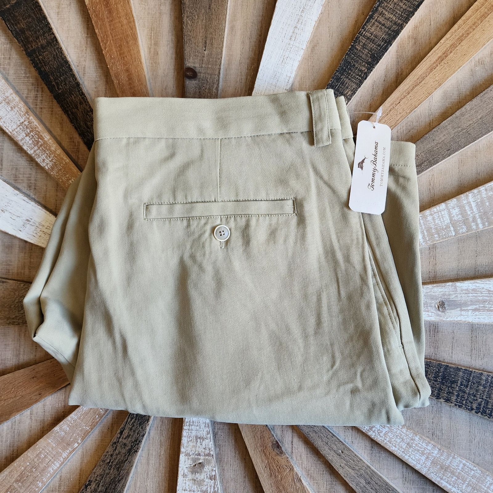 Tommy Bahama NWT Tommy Bahama Silk Khaki Shorts Size 35, Size US 35 - 1 Thumbnail