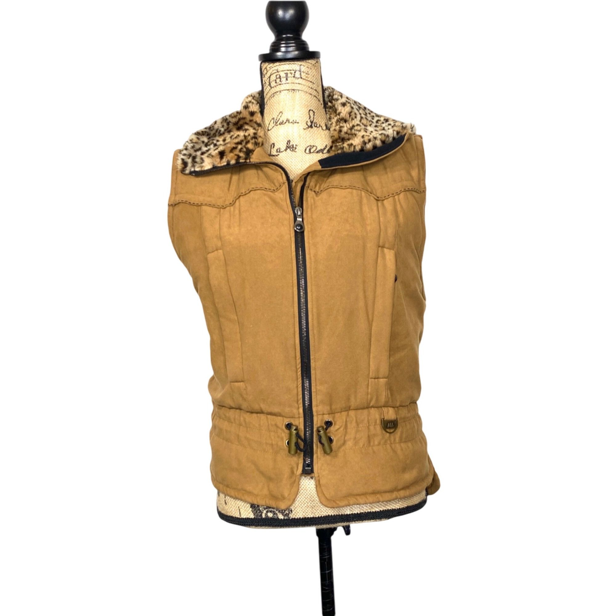 Other Vintage Nils Resort Collection Zip Vest Leopard Collar Full Size M / US 6-8 / IT 42-44 - 10 Thumbnail