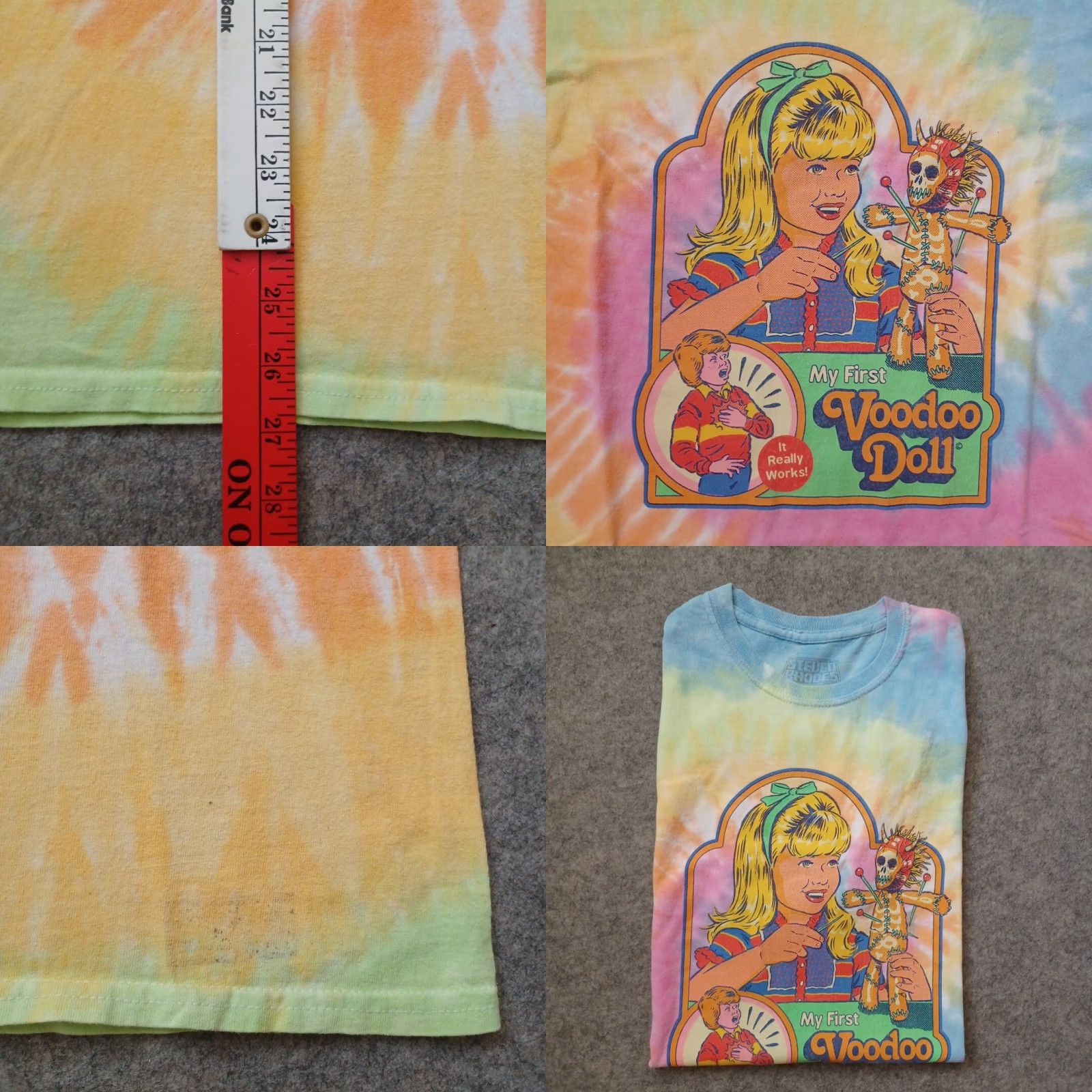 RHODE Steven Rhodes T Shirt Mens Medium Multicolor Tie Dye My First Voodoo Doll Retro Size US M / EU 48-50 / 2 - 8 Thumbnail