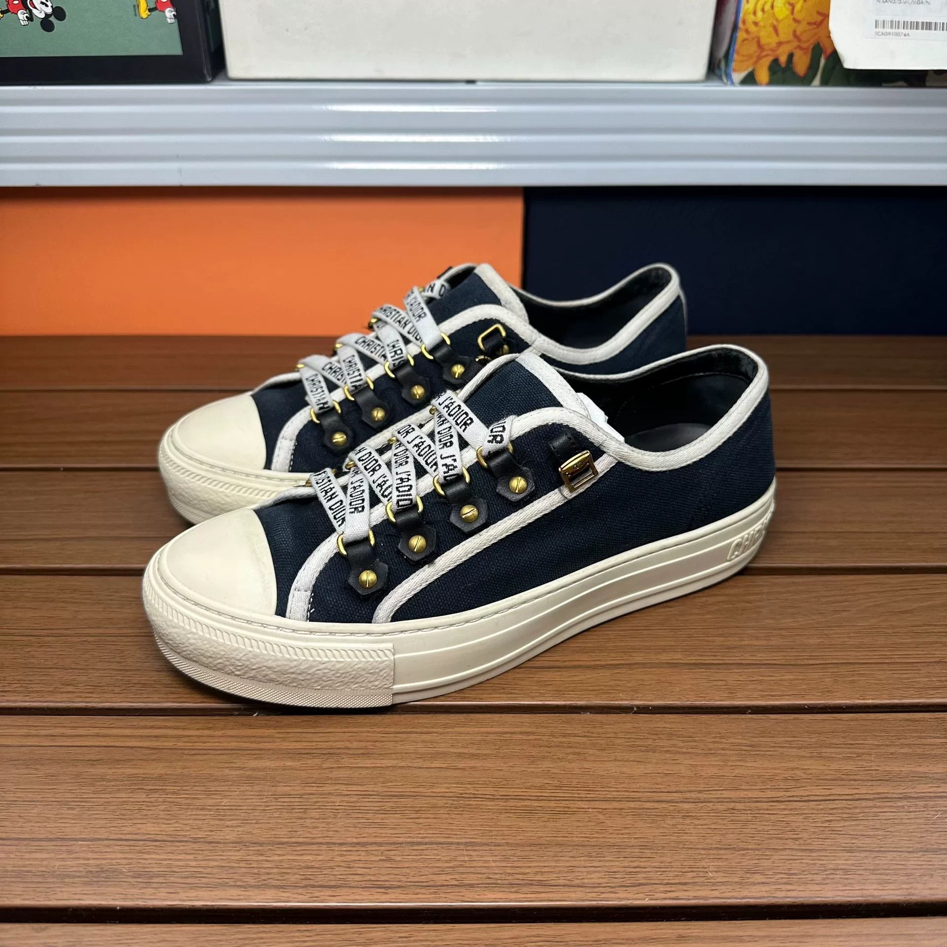 Dior Dior Canvas Blue Lowtop Sneakers it_36-5 Women Size US 6.5 / IT 36.5 - 1 Thumbnail
