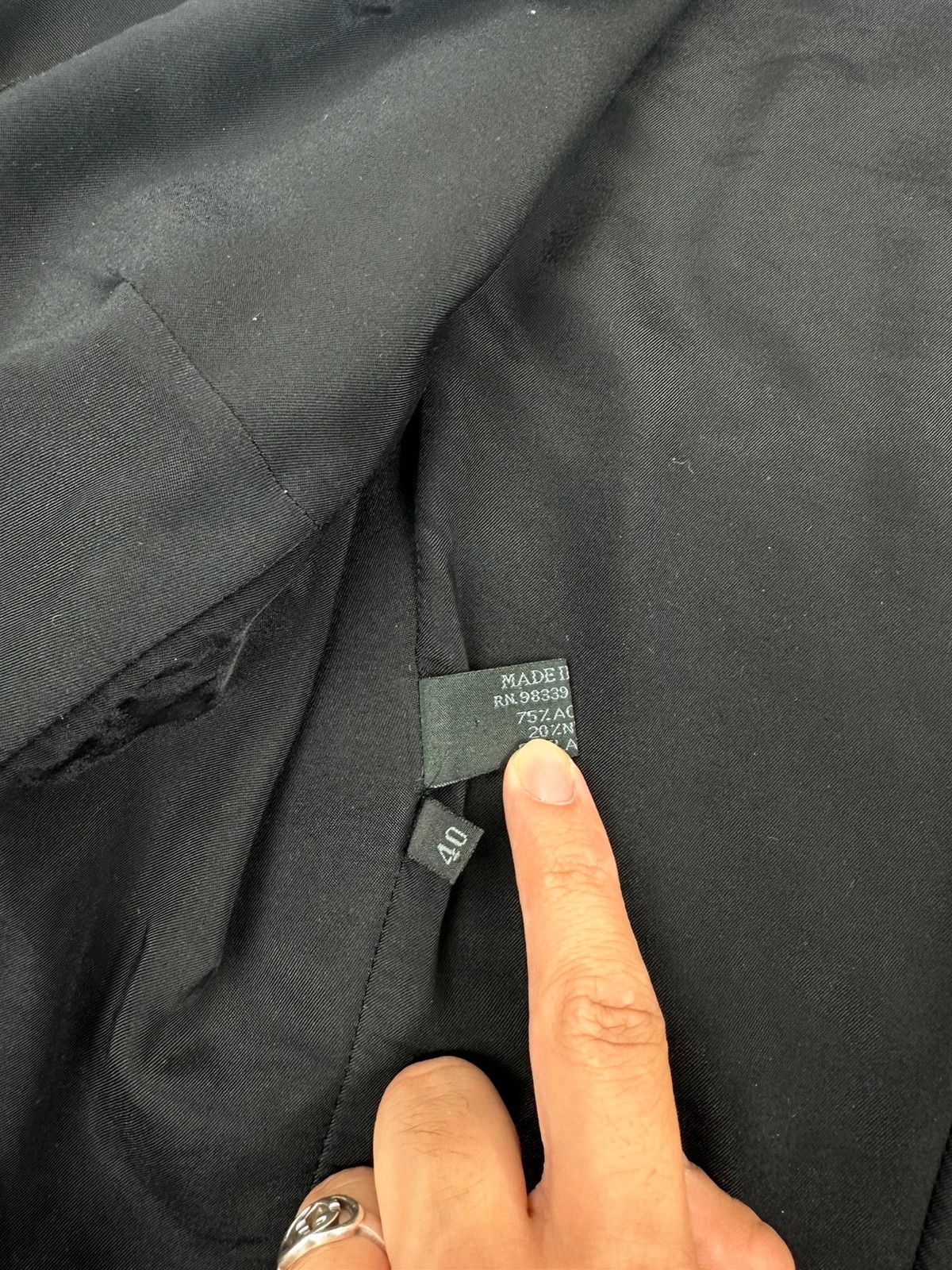 Prada Prada Milano SS1998 Black Blazer Jacket Size S / US 4 / IT 40 - 9 Thumbnail