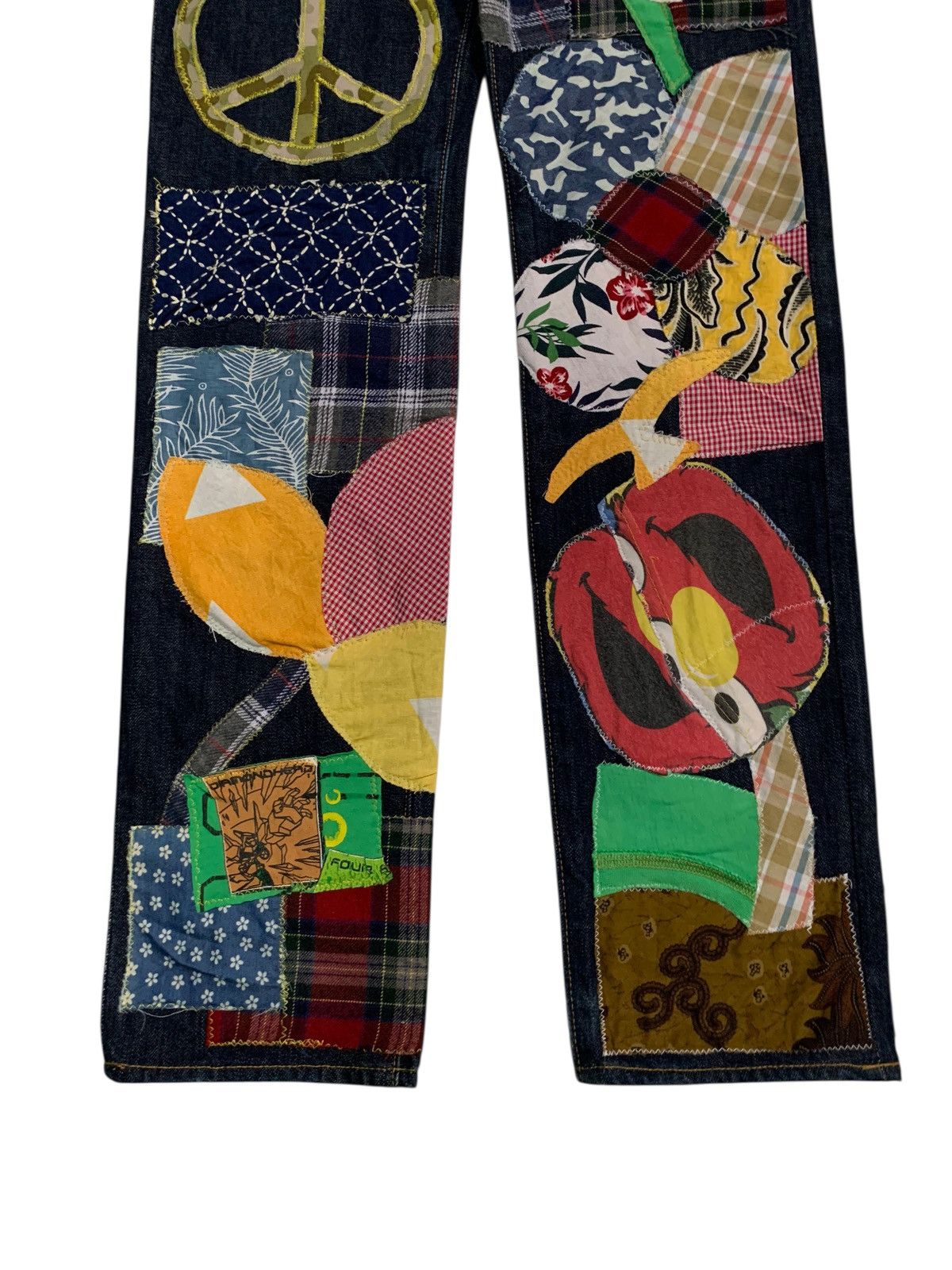 Kapital KAPITAL PATCHWORK HIPPIES STYLE REWORK JAPANESE INSANE DENIM Size US 29 - 7 Thumbnail