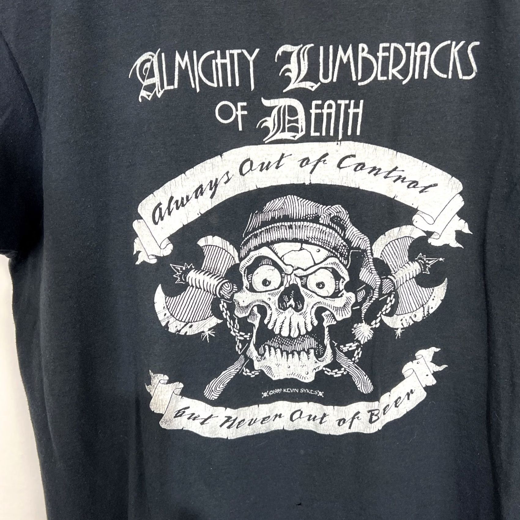 Lumberjack VINTAGE Almighty Lumberjacks of Death PUNK T Shirt Crew Neck Short Sleeve 90s Rock Band Graphic Print Black Mens M Size US M / EU 48-50 / 2 - 5 Thumbnail