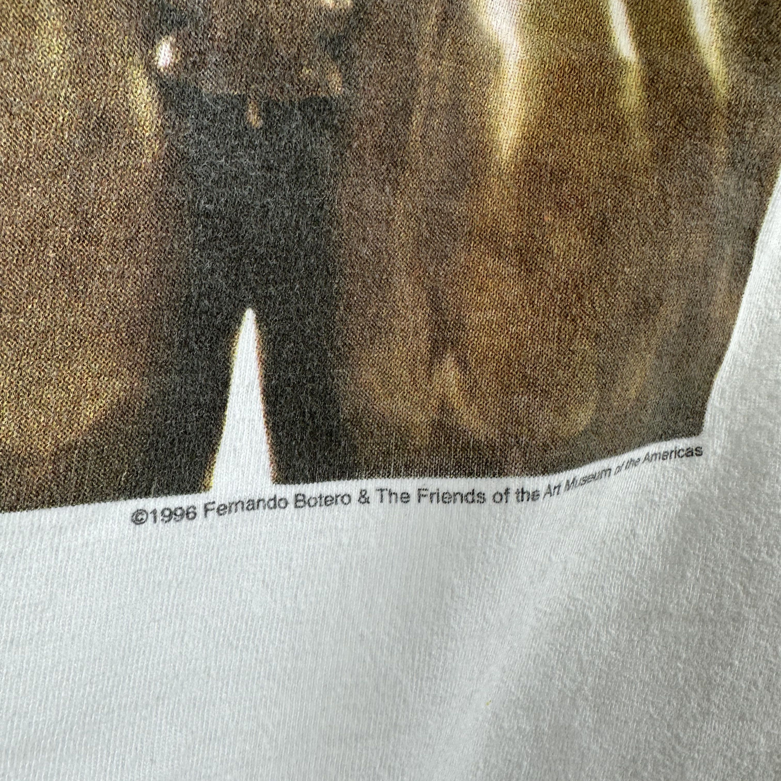 Vintage 1996 Fernando Botero Art Museum of the Americas T-Shirt Size US XL / EU 56 / 4 - 6 Thumbnail