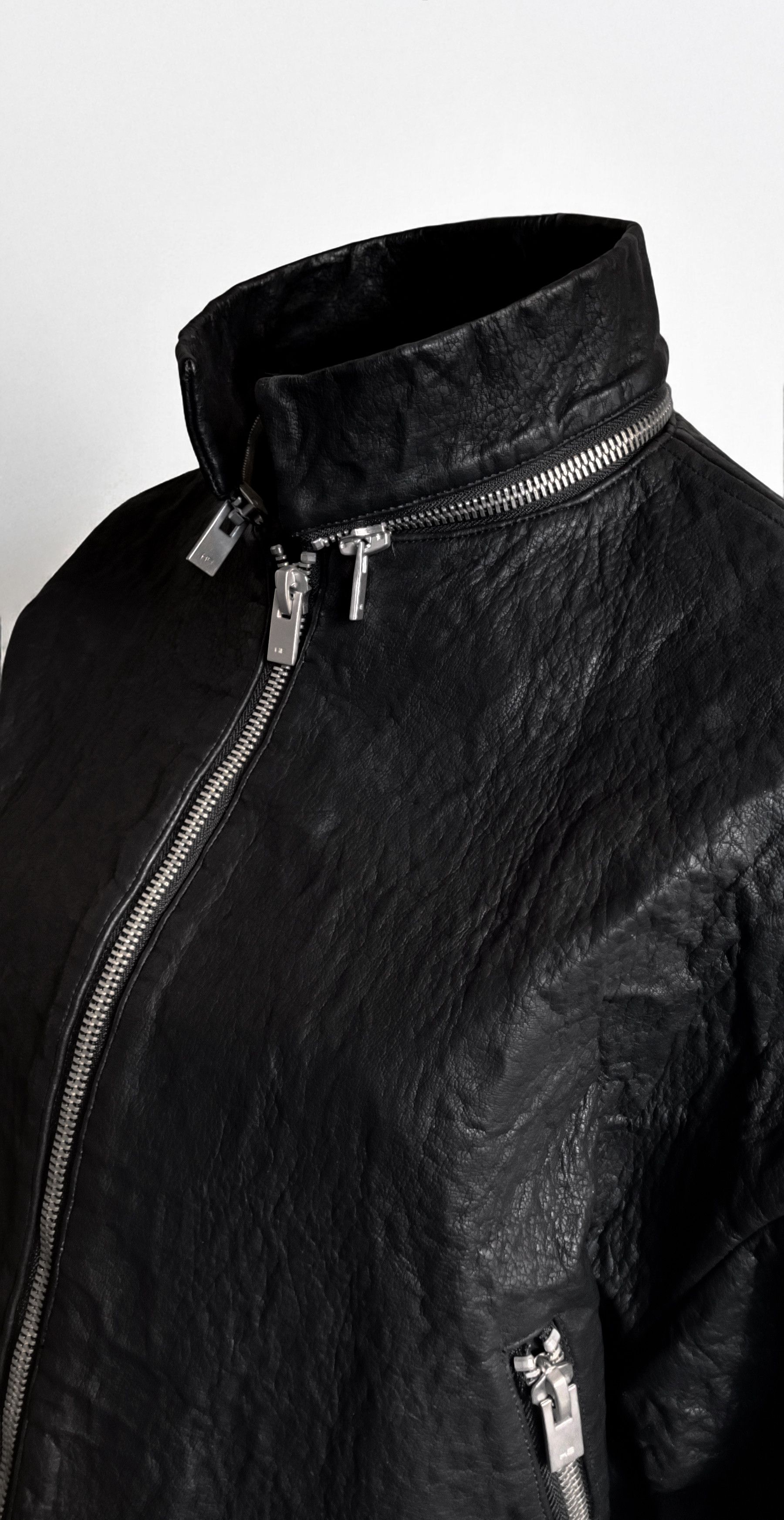 Heliot Emil HELIOT EMIL AW23 Stiff Leather Jacket Black Size XS / US 0-2 / IT 36-38 - 5 Thumbnail