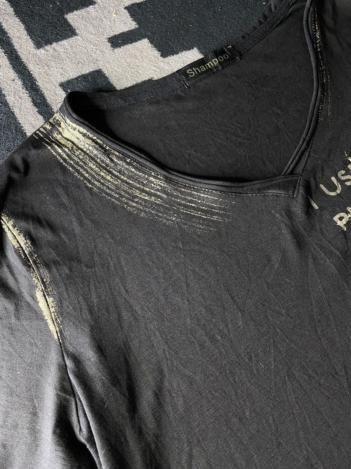 If Six Was Nine × Japanese Brand × Le Grande Bleu (L.G.B.) Japanese ifsixwasnine style poem v neck tshirts Size US M / EU 48-50 / 2 - 4 Thumbnail