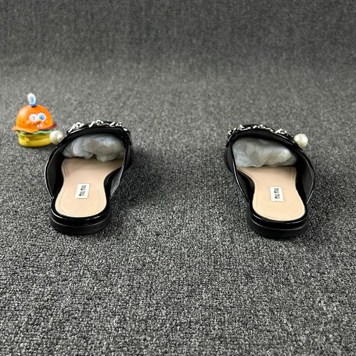 Miu Miu MIU MIU Pearl Chain Slippers EUR 36.5 Size US 6 / IT 36 - 5 Thumbnail