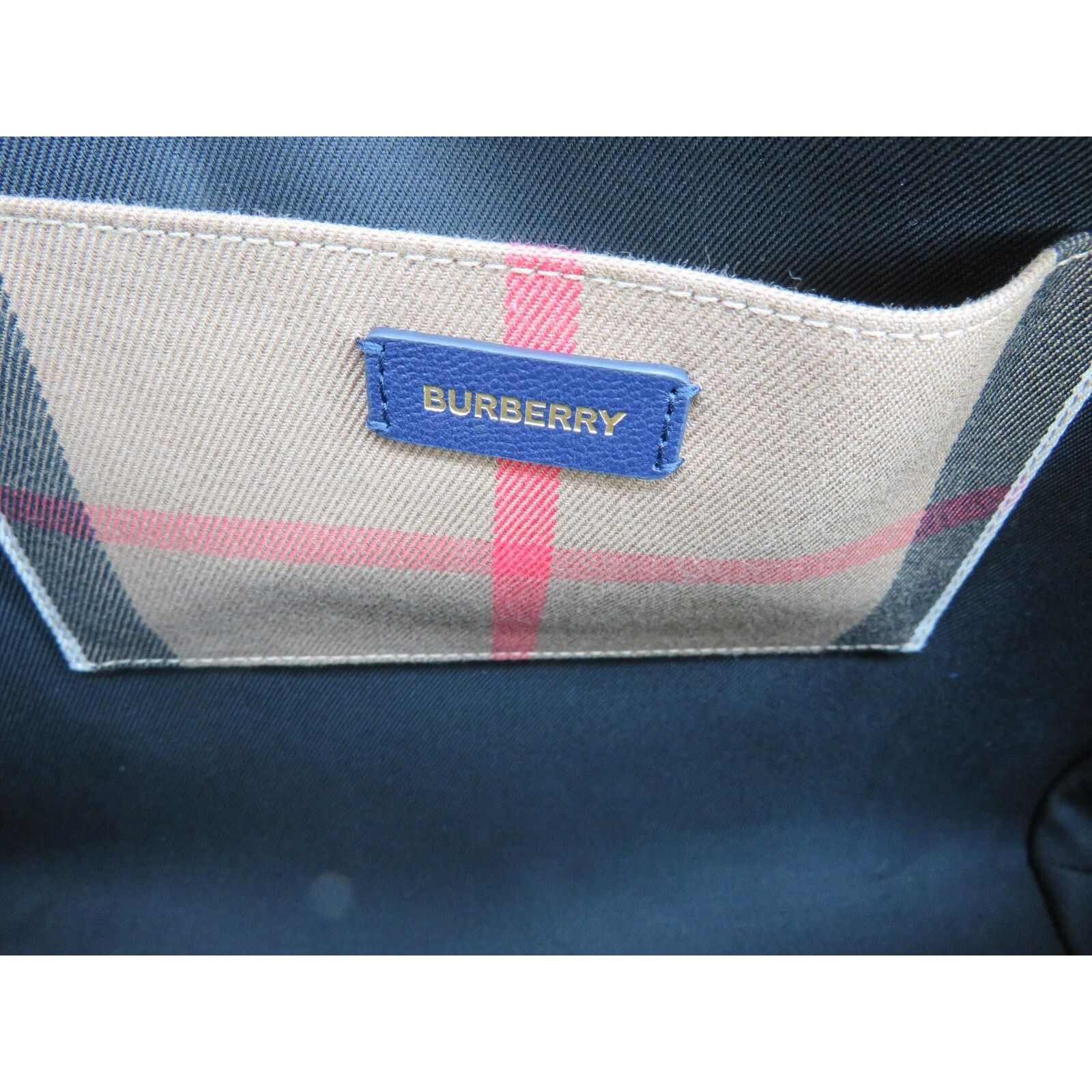 Burberry BURBERRY BANWELL BLACK LEATHER CHECK CANVAS HOULDER BAG $2K Size ONE SIZE - 6 Thumbnail