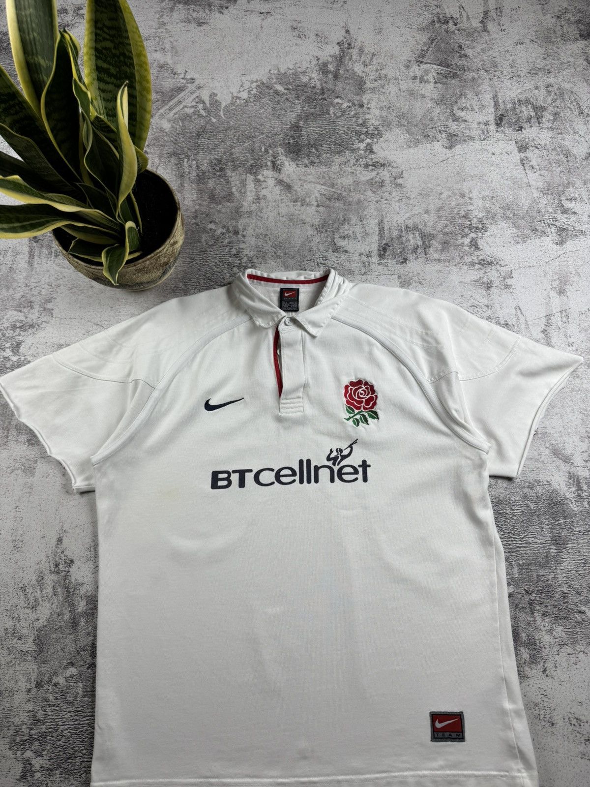 Nike Nike Home Team National 1999/2000 England Polo Jersey T Shirt Size US L / EU 52-54 / 3 - 4 Thumbnail