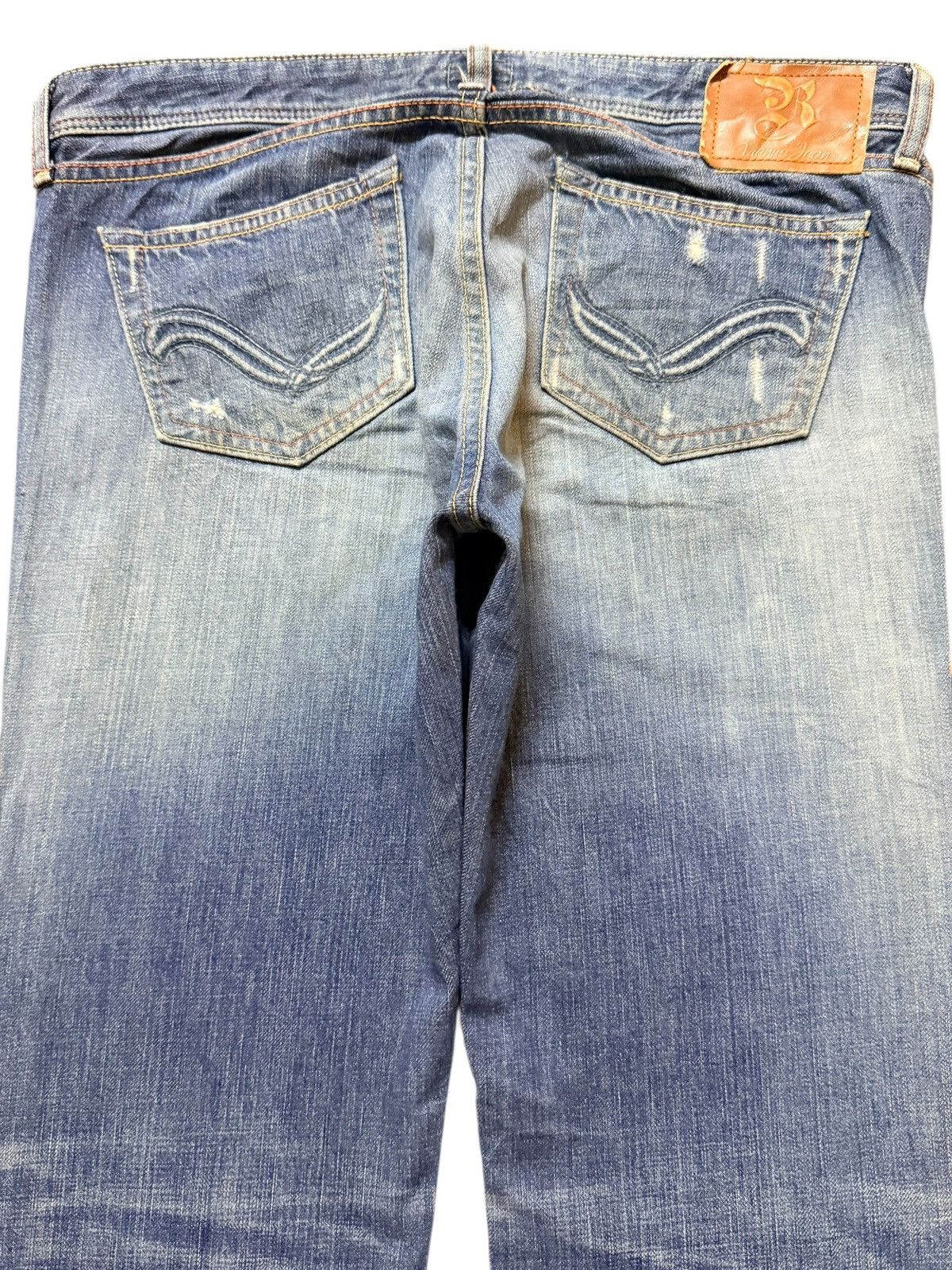 Edwin Vintage Y2K Edwin Mud Wash Faded Distressed Wide Leg Flare Size US 32 / EU 48 - 5 Thumbnail
