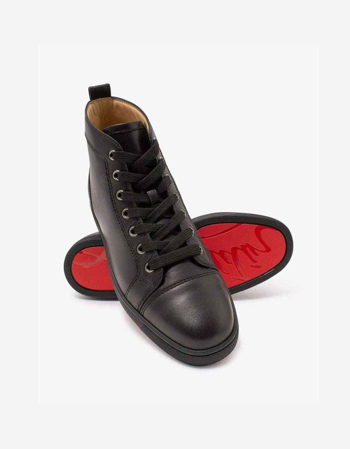 Christian Louboutin Christian Louboutin Louis Flat Calf Black High Top Trainers Size US 6 / EU 39 - 7 Thumbnail