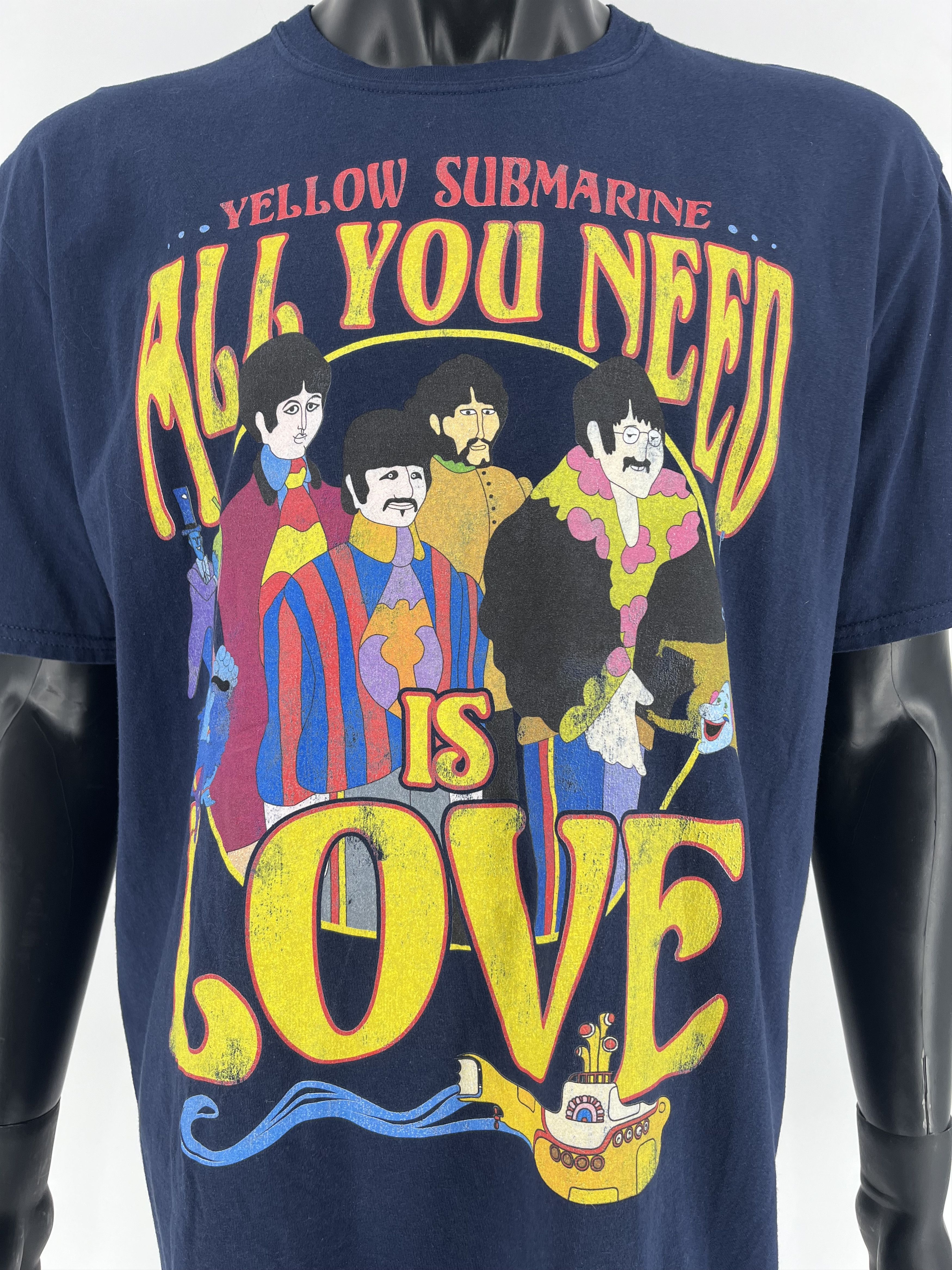 Band Tees Vintage Y2K The Beatles All You Need Thrashed Rock Size US XL / EU 56 / 4 - 6 Thumbnail