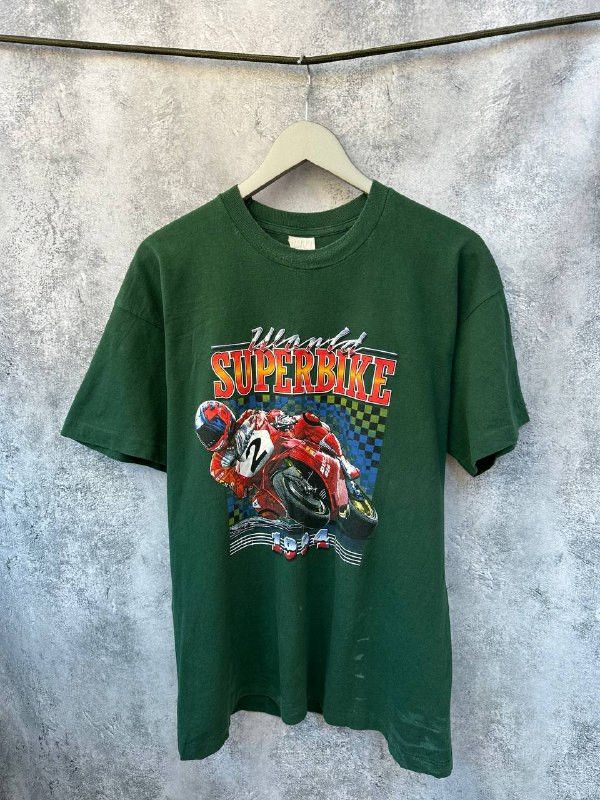 Vintage Carl Fogarty World Super Bike 1994 Vintage Ducati #2 T-Shirt Size US M / EU 48-50 / 2 - 1 Thumbnail