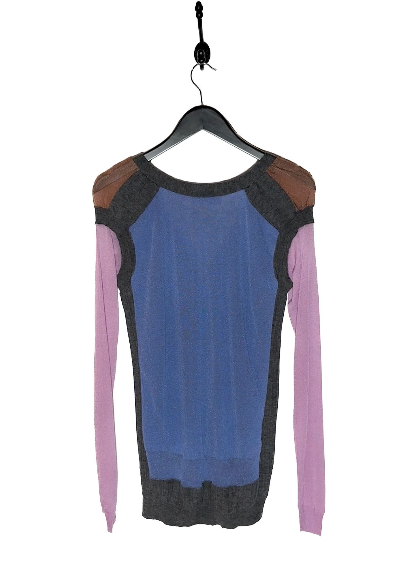 Marni Marni Colorblock Pink Blue Grey Metallic Cardigan Sweater Size S / US 4 / IT 40 - 4 Thumbnail