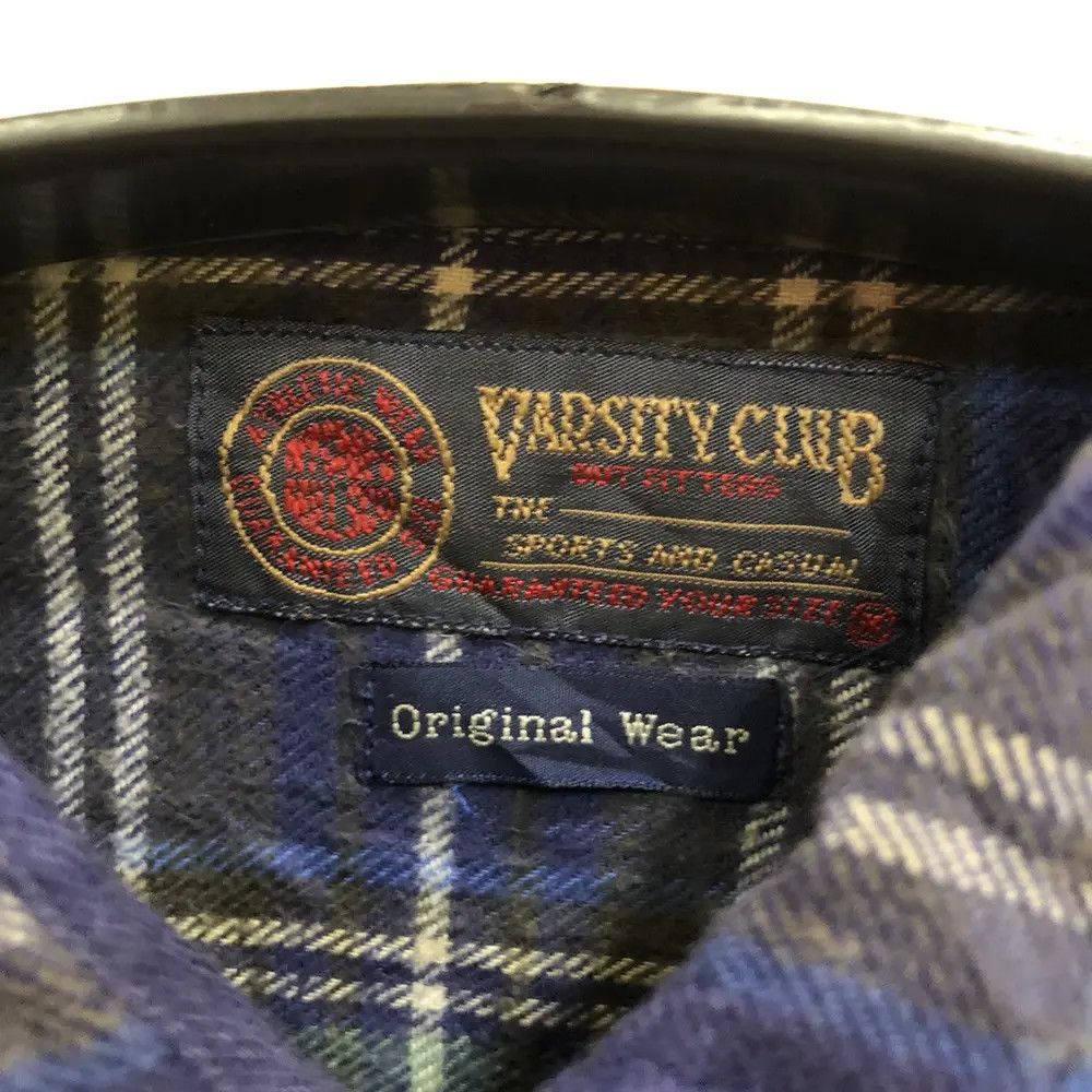 Vintage Vintage Varsity Club Plaid Tartan Flannel Shirt 👕 Size US M / EU 48-50 / 2 - 3 Thumbnail