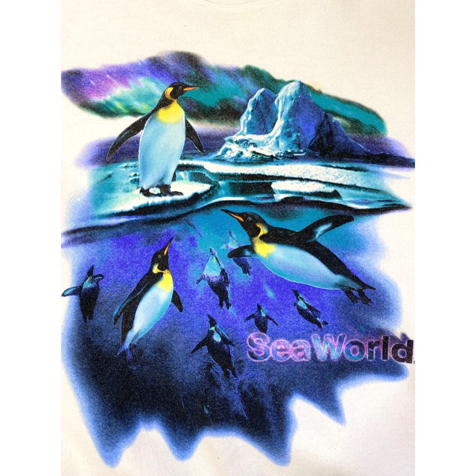 Lee VINTAGE Lee Penguin Sweater Pullover White Size L 90s Sea World Cotton Blend Size US L / EU 52-54 / 3 - 2 Thumbnail