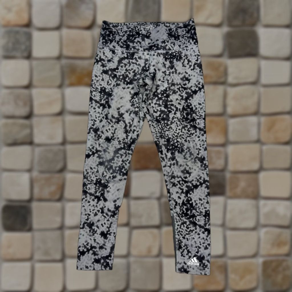 Adidas Adidas Leggings Womens Small Multicolor Printed Techfit Climalite Training Tight Athletic Activewear Summer Sports Size 28" / US 6 / IT 42 - 1 Thumbnail