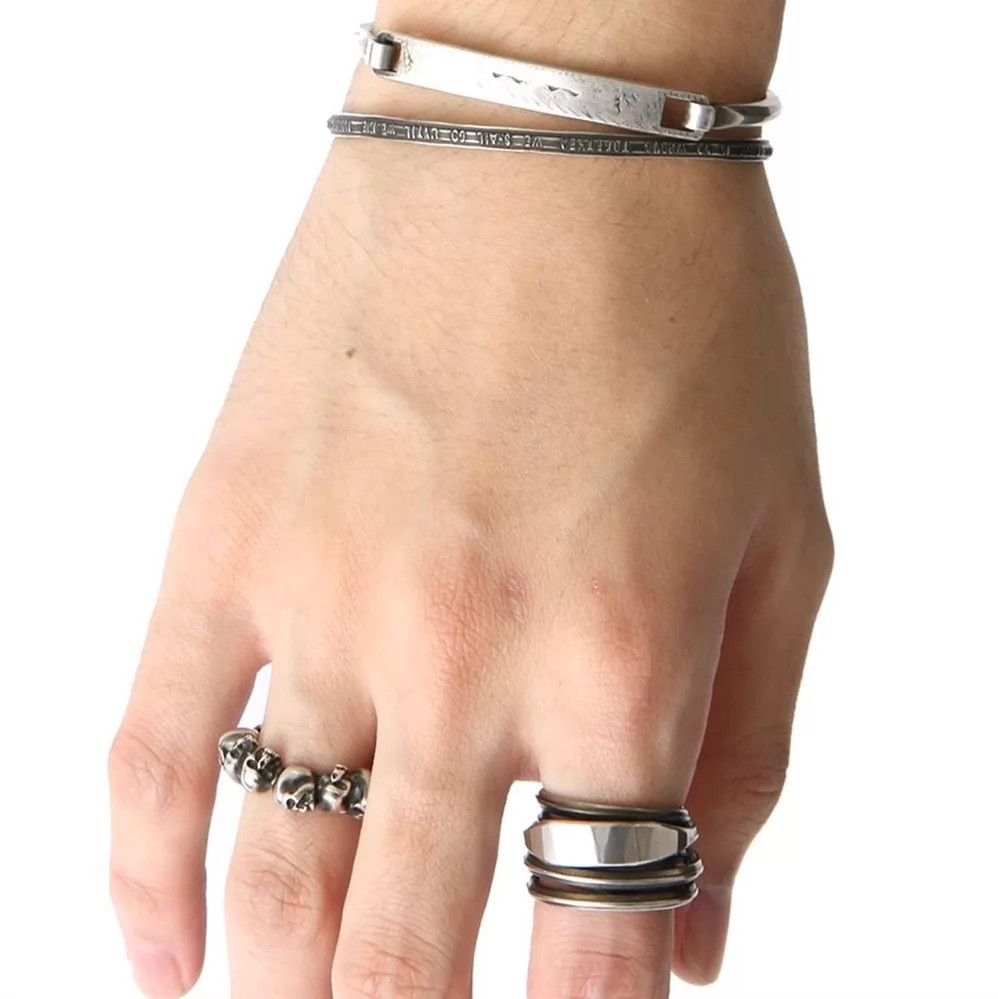 Werkstatt Munchen WerkstattMunchen M1974 Hammered Silver Ring XS/S/M/L Size ONE SIZE - 4 Thumbnail
