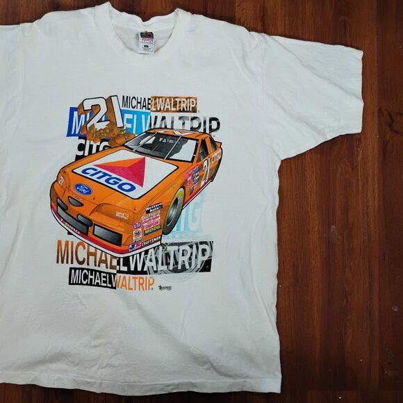 Other Vintage 90s Michael Waltrip Citgo Racing T-Shirt Size US XL / EU 56 / 4 - 2 Thumbnail