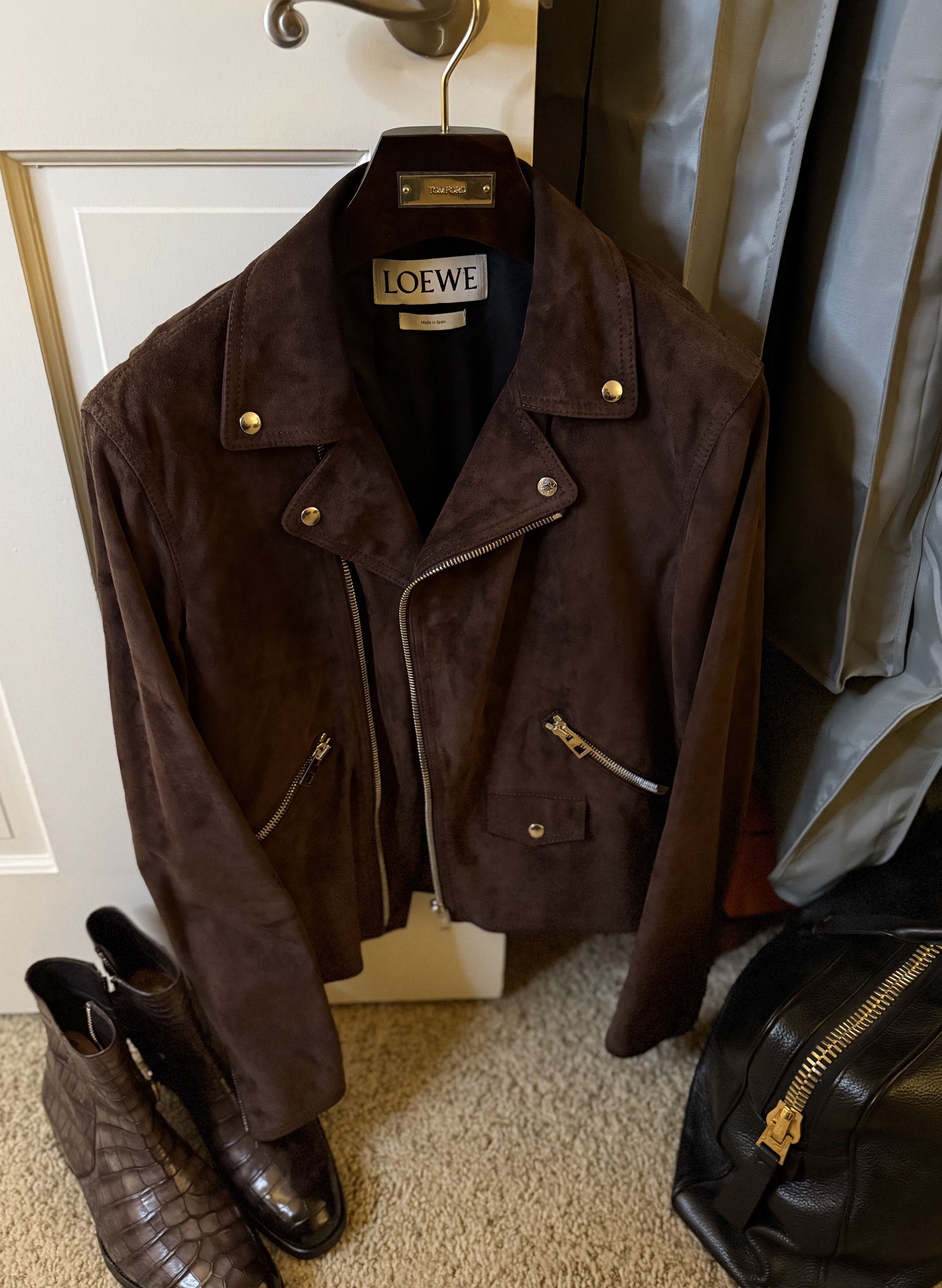 Loewe Collector Piece, Rare LOEWE JW Anderson Suede Biker Size US M / EU 48-50 / 2 - 12 Thumbnail