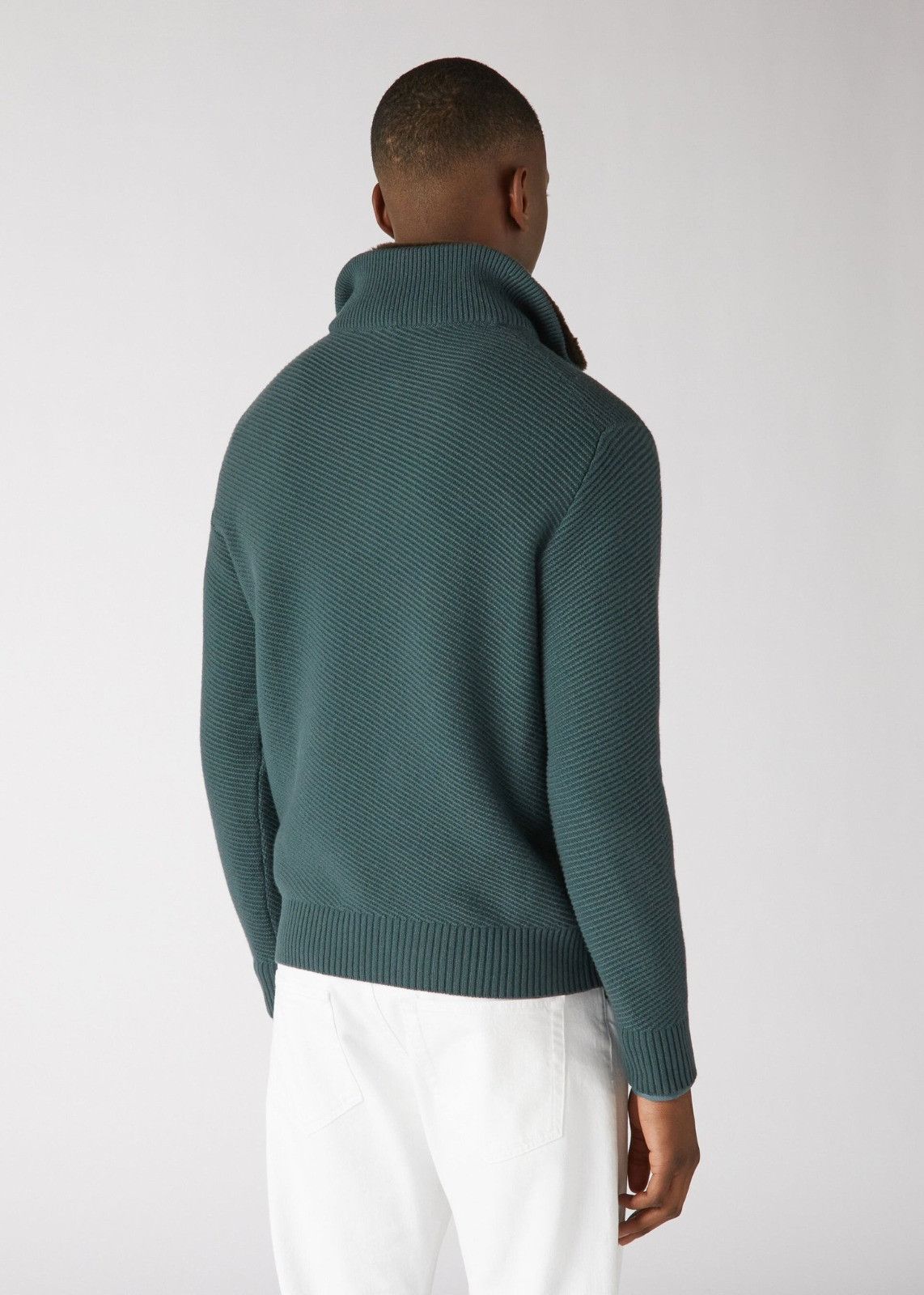 Loro Piana o1srvl11e1124 Half-zip Jumper in Sage Blue Size US L / EU 52-54 / 3 - 2 Thumbnail