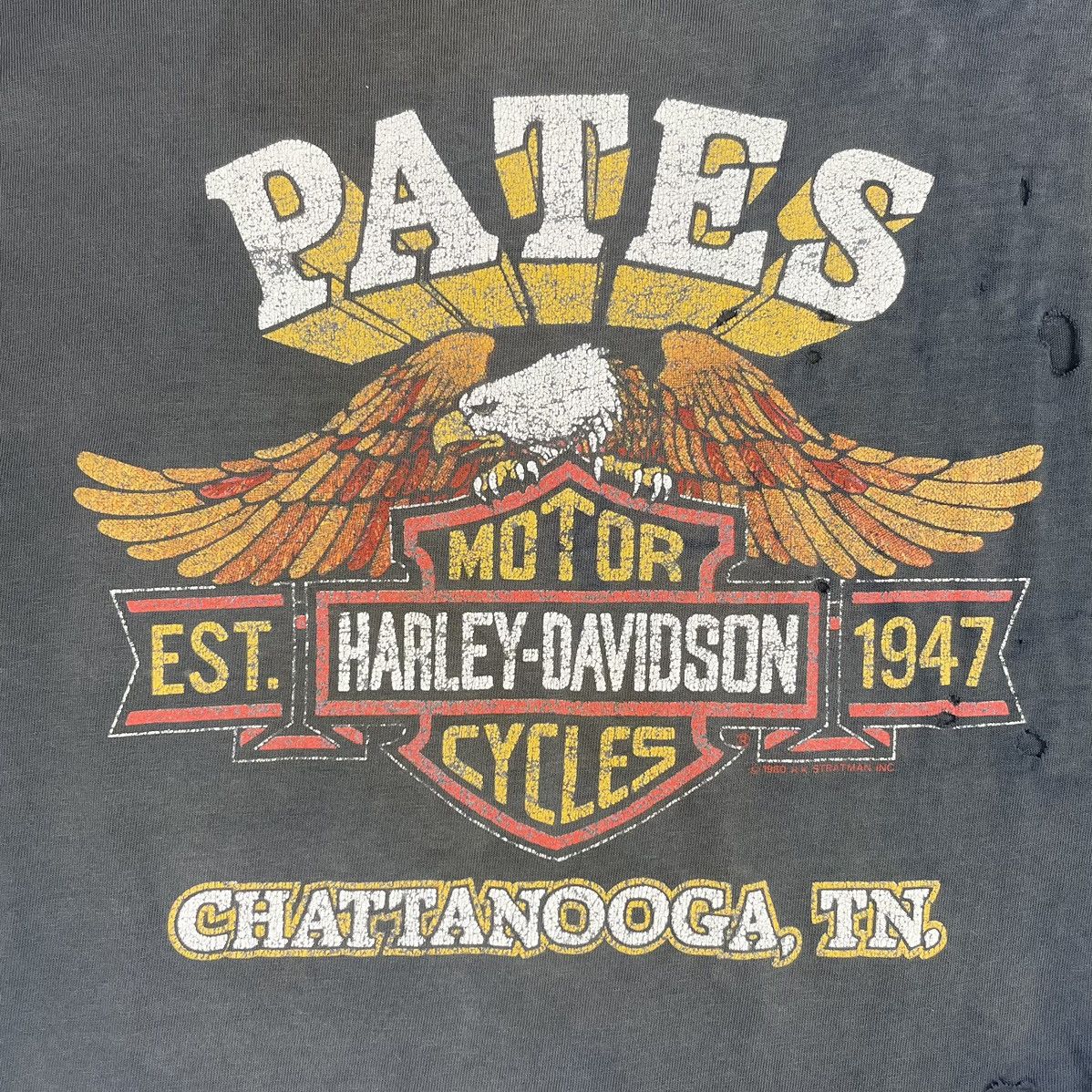 Harley Davidson VINTAGE 80'S THRASHED FADED HARLEY DAVIDSON T-SHIRT Size US L / EU 52-54 / 3 - 5 Thumbnail